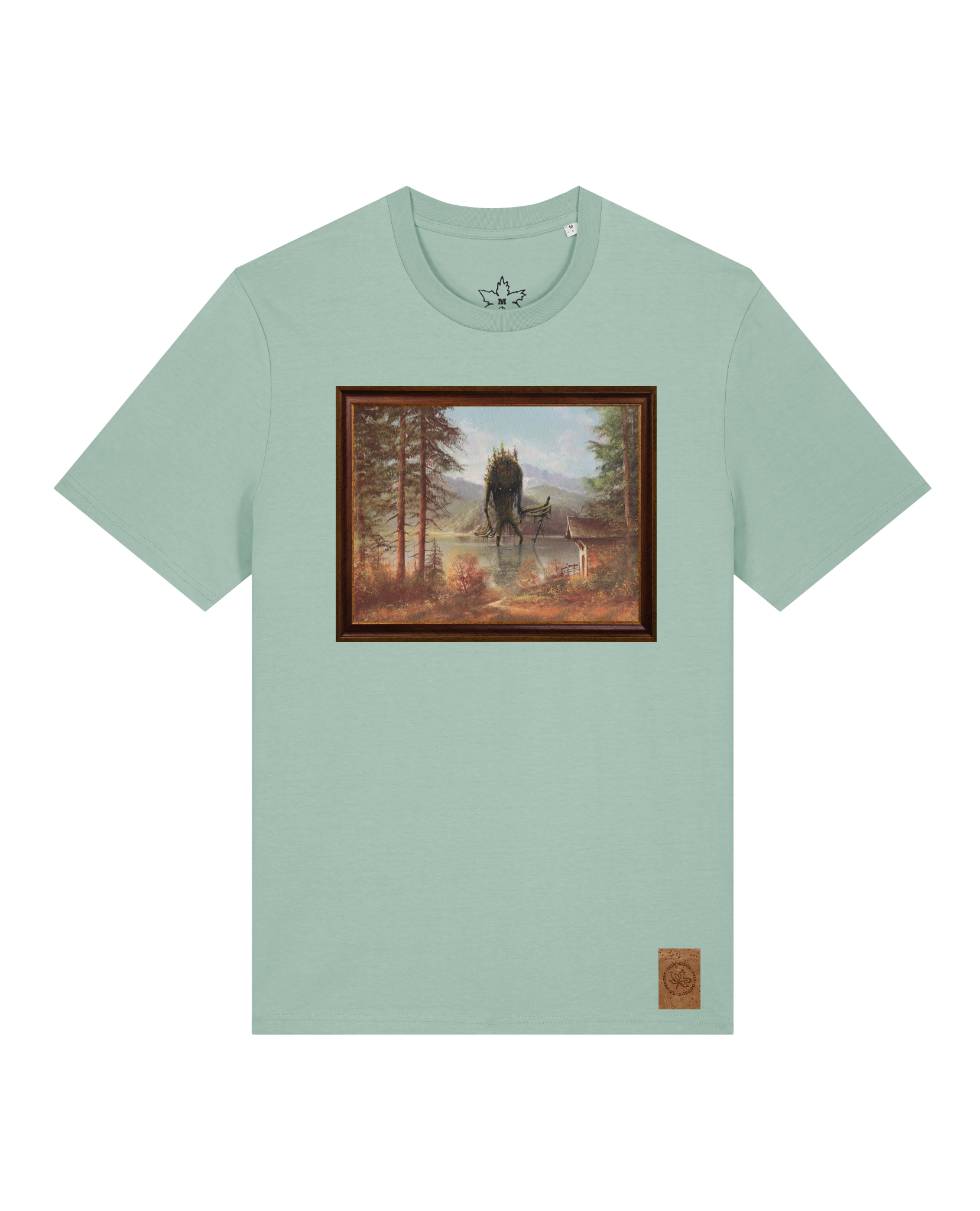bio-unisex-medium fit-tshirt-herbst im riesengebirge-sttu169-eukalyptus-front