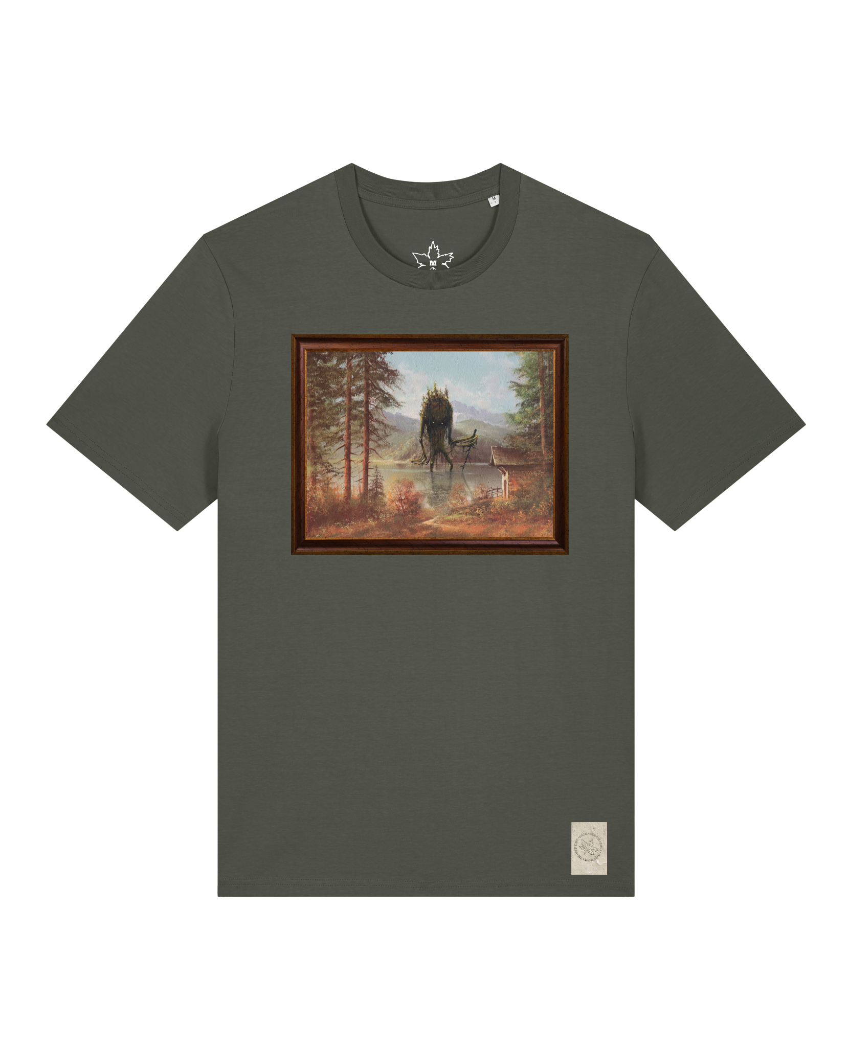 bio-unisex-medium fit-tshirt-herbst im riesengebirge-sttu169-grunkohl-front