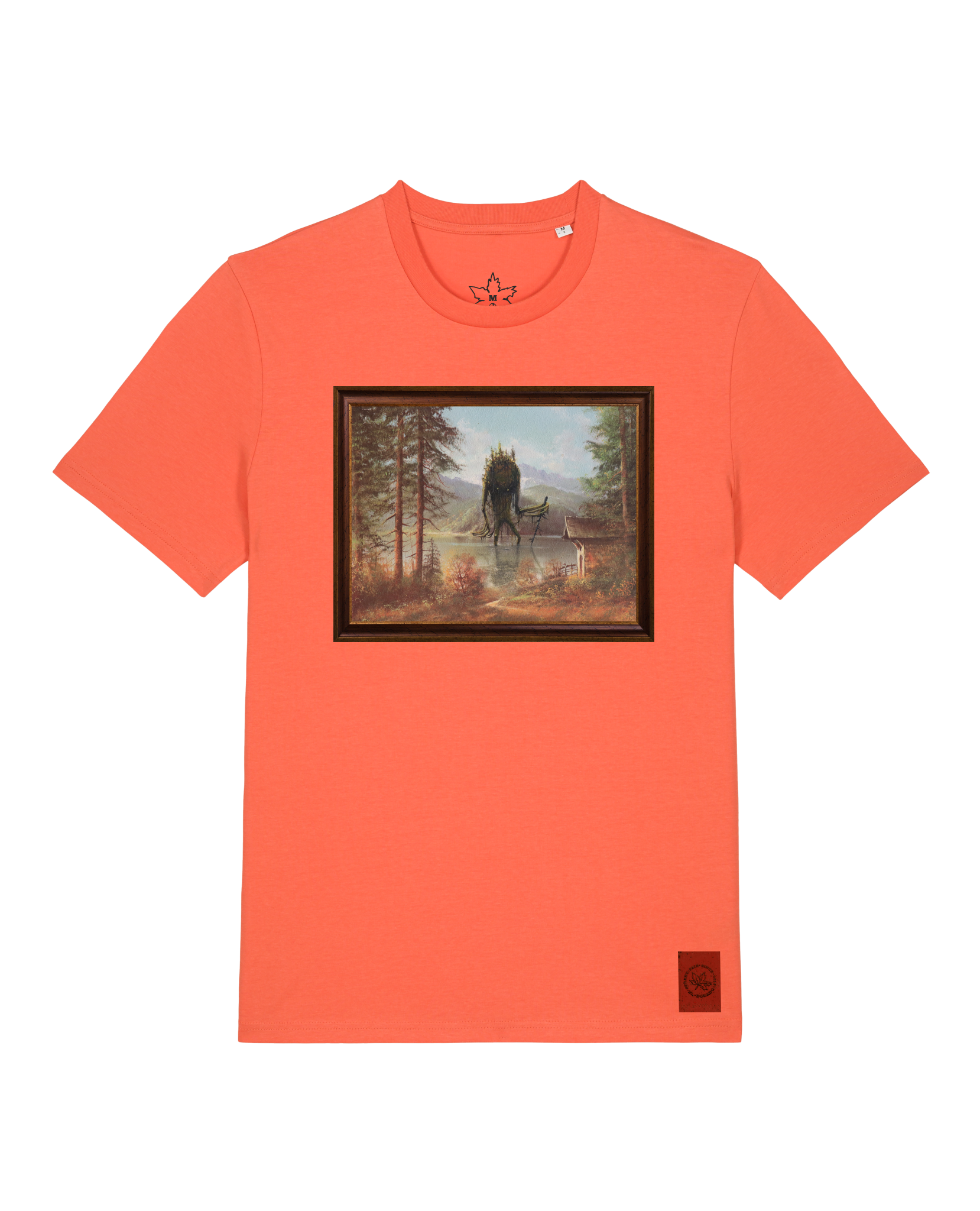 bio-unisex-medium fit-tshirt-herbst im riesengebirge-sttu169-mandarine-front