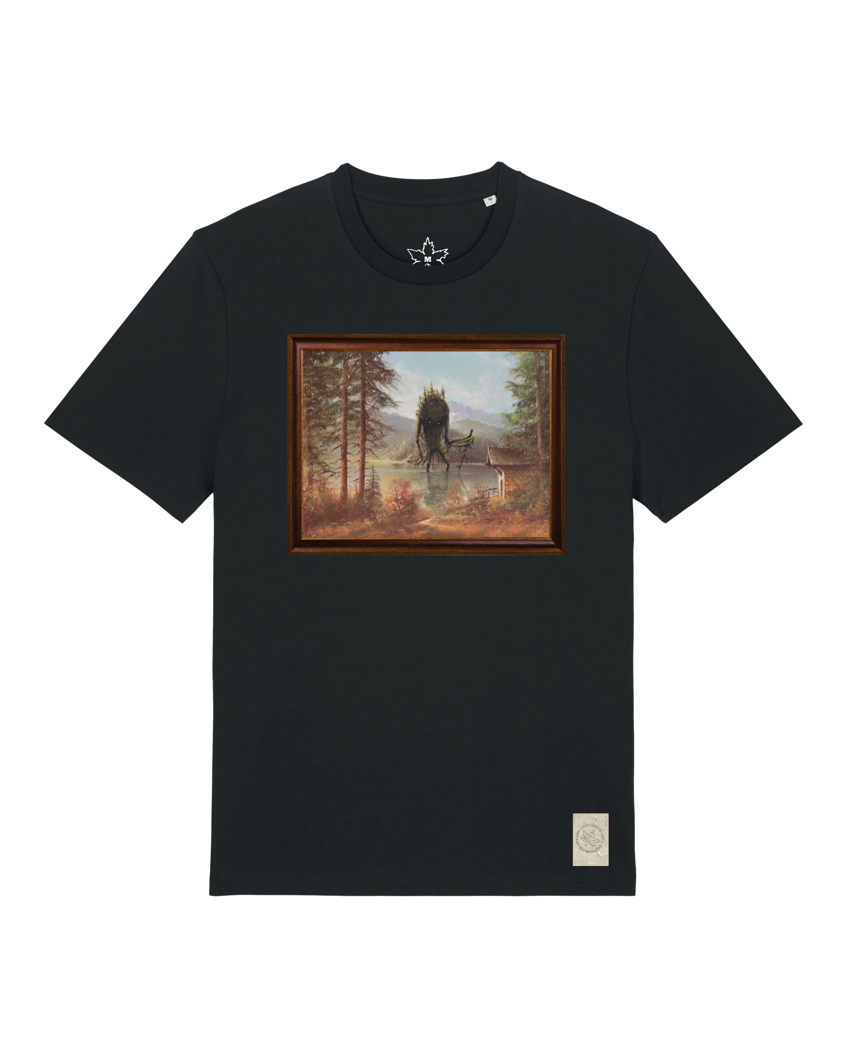 bio-unisex-medium fit-tshirt-herbst im riesengebirge-sttu169-schwarz-front