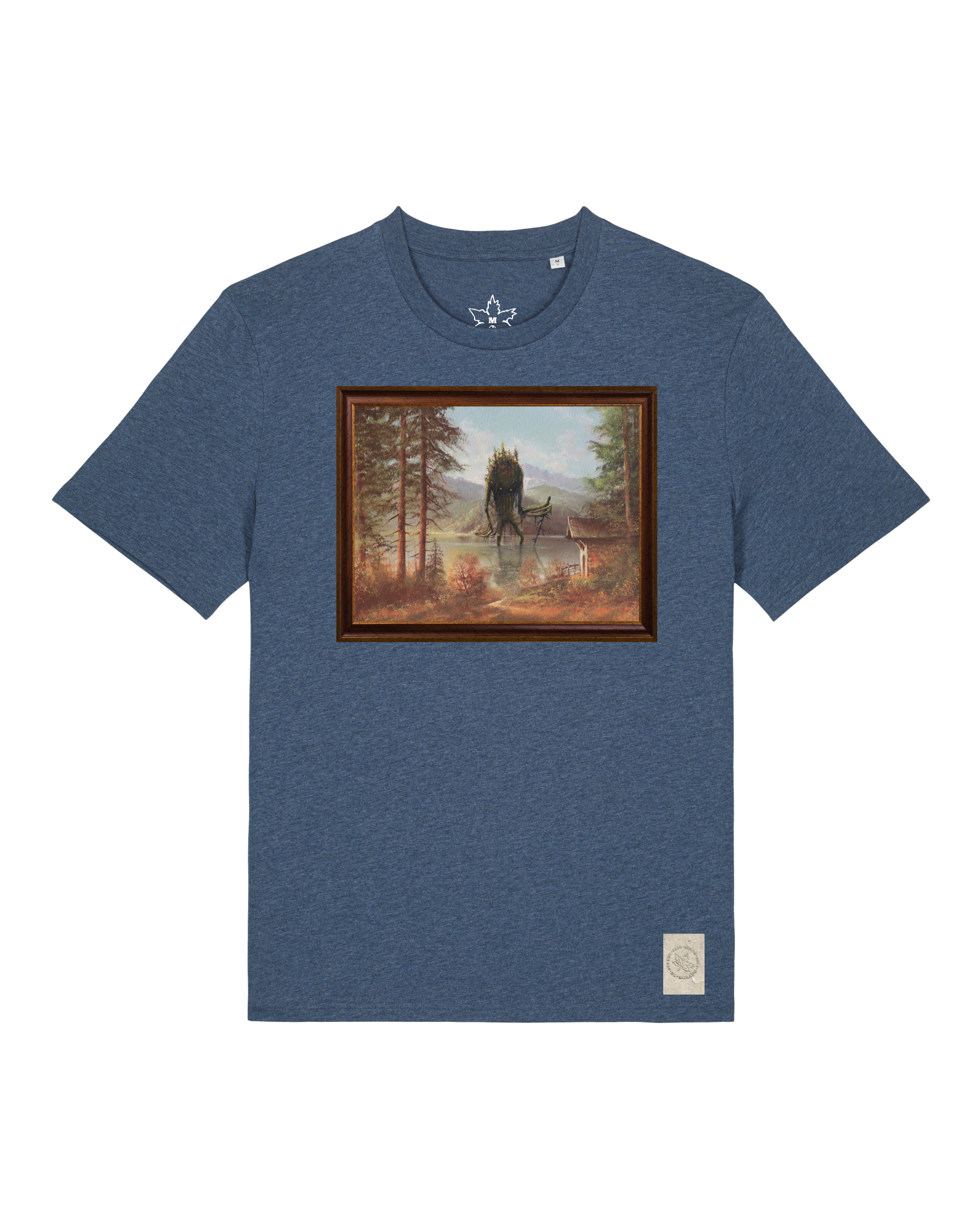 bio-unisex-medium fit-tshirt-herbst im riesengebirge-sttu169-walblau-front