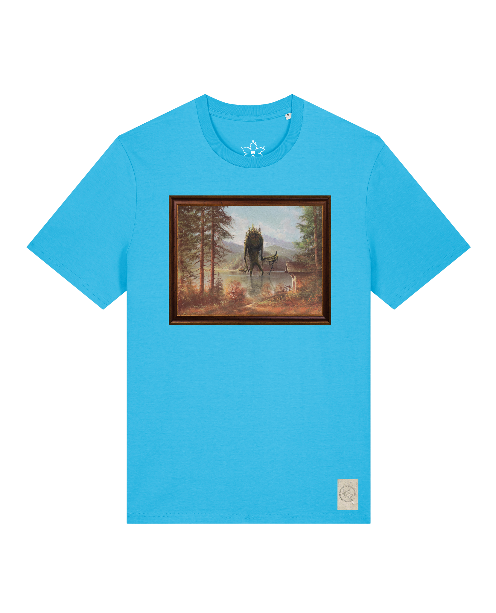 bio-unisex-medium fit-tshirt-herbst im riesengebirge-sttu169-wasserblau-front