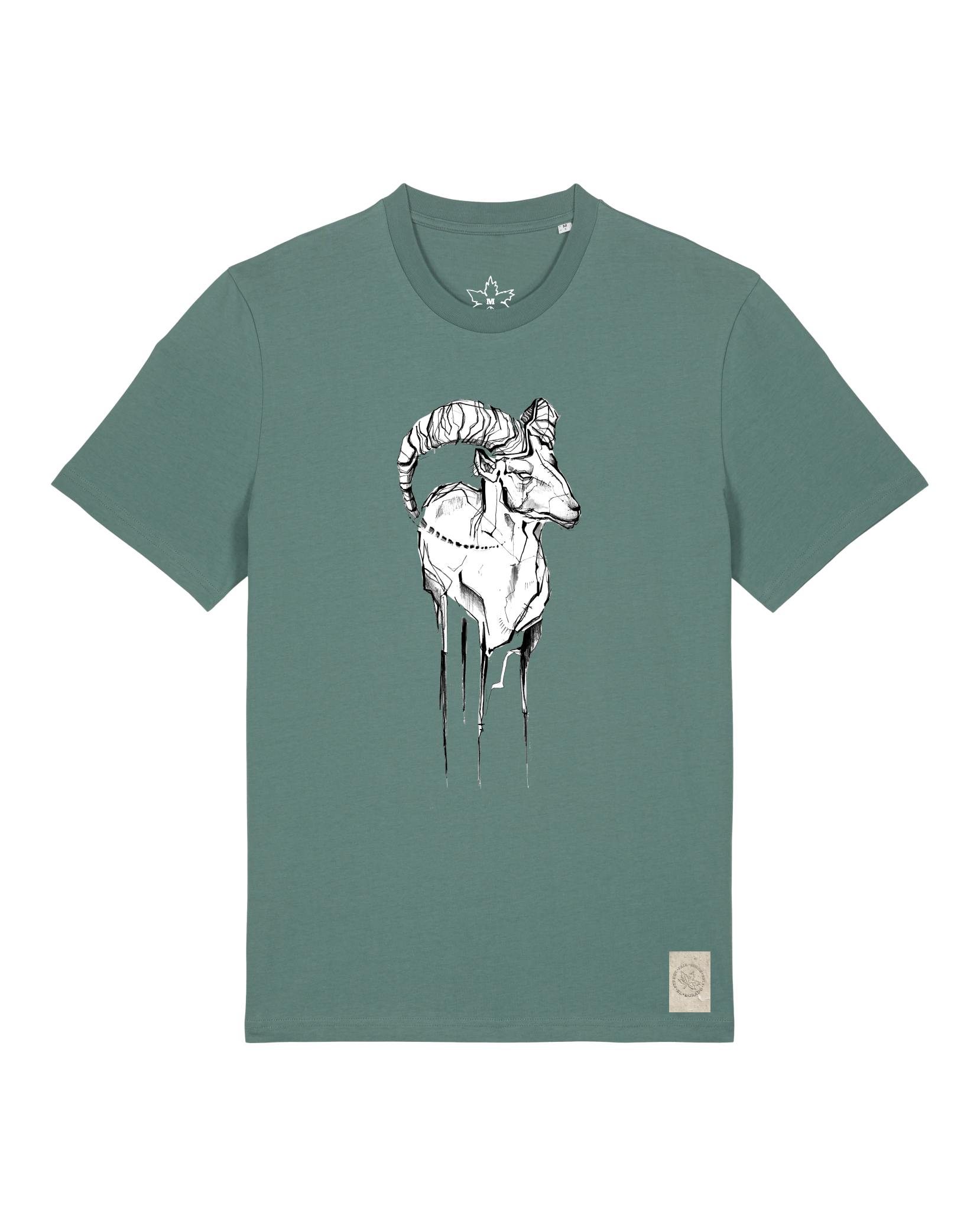bio-unisex-medium fit-tshirt-ibex-sttu169-blautanne-front