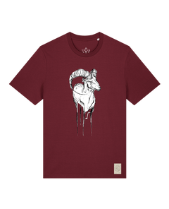 bio-unisex-medium fit-tshirt-ibex-sttu169-burgunder rot-front