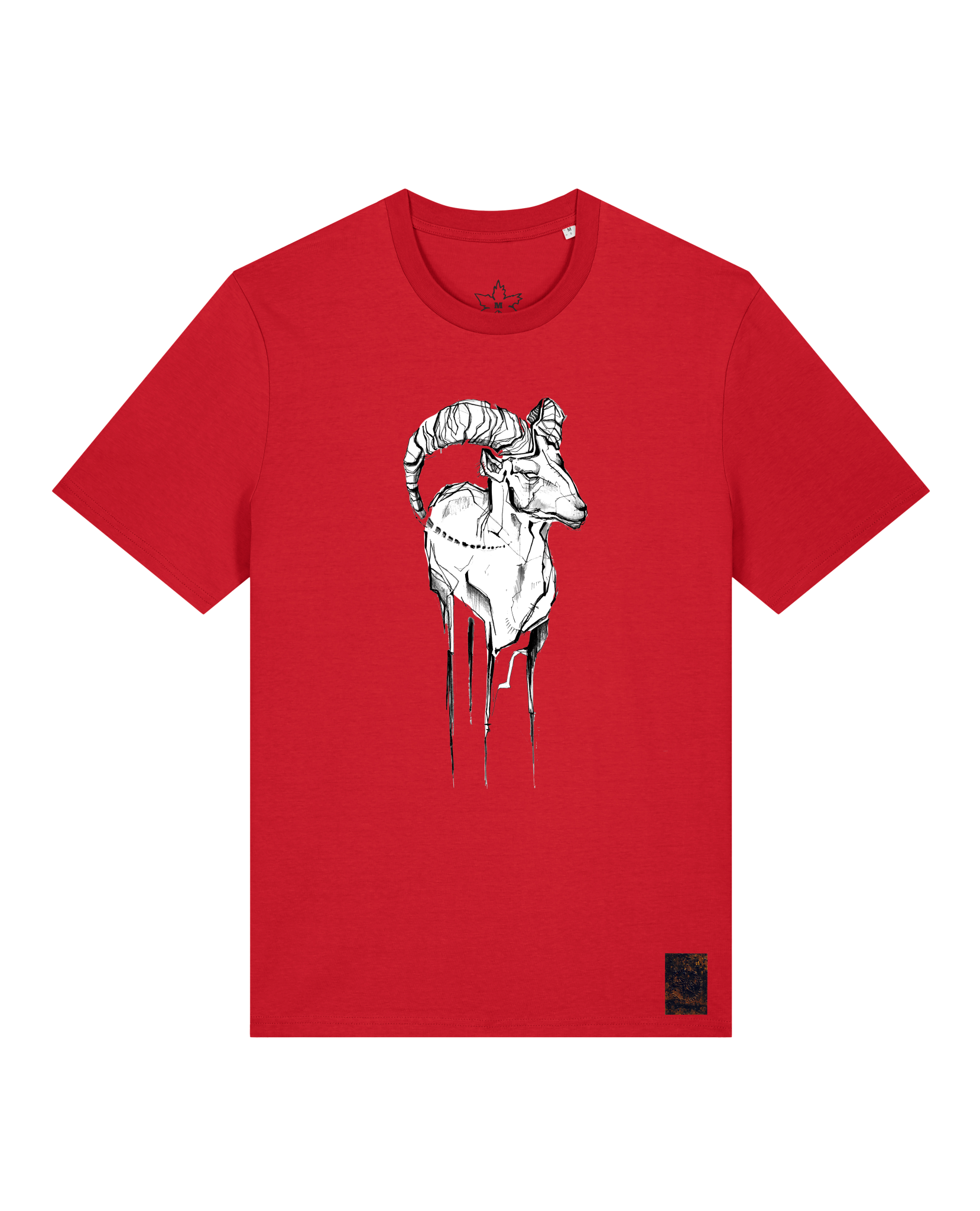 bio-unisex-medium fit-tshirt-ibex-sttu169-erdbeere-front