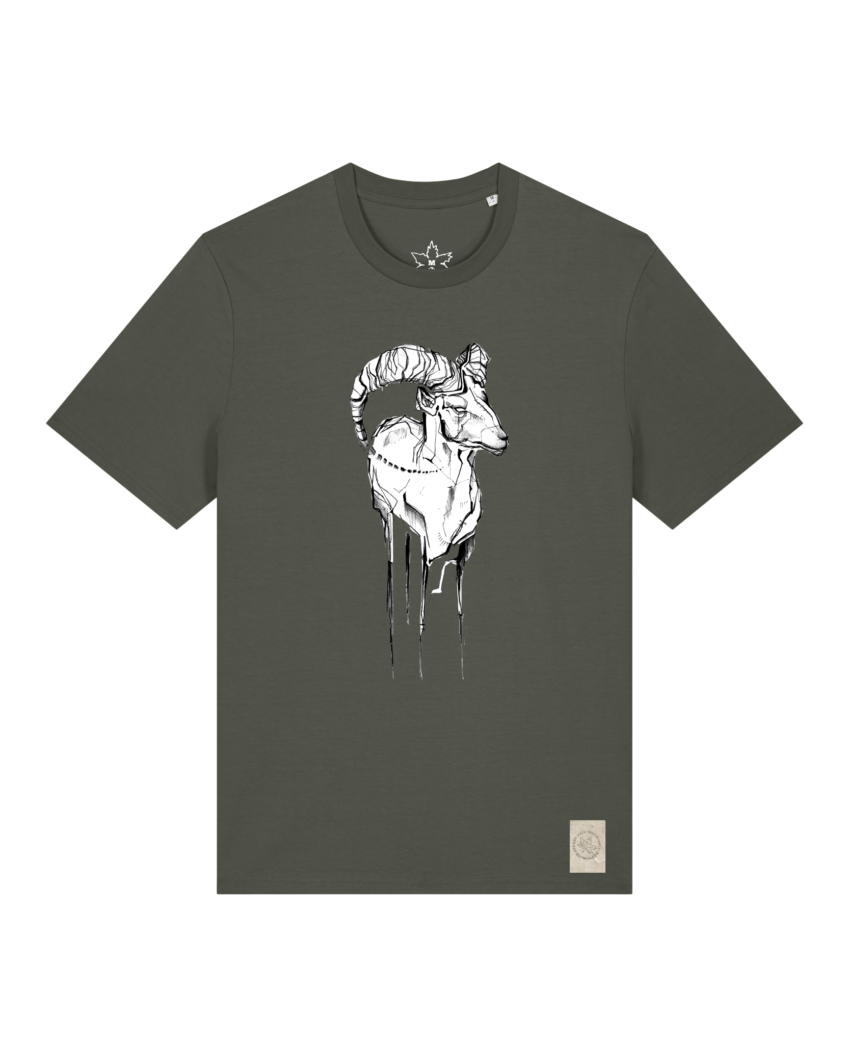 bio-unisex-medium fit-tshirt-ibex-sttu169-grunkohl-front