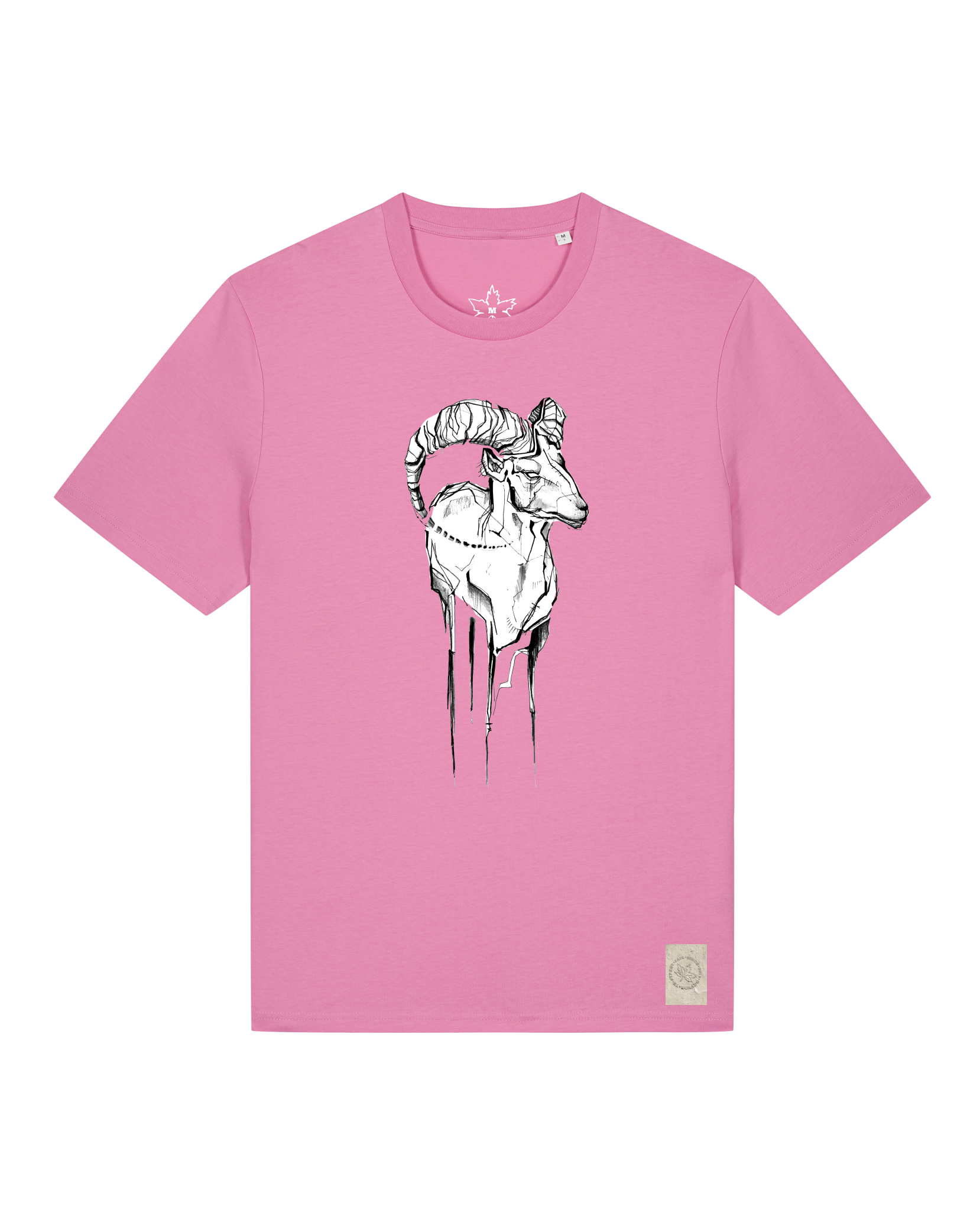 bio-unisex-medium fit-tshirt-ibex-sttu169-kaugummi-front