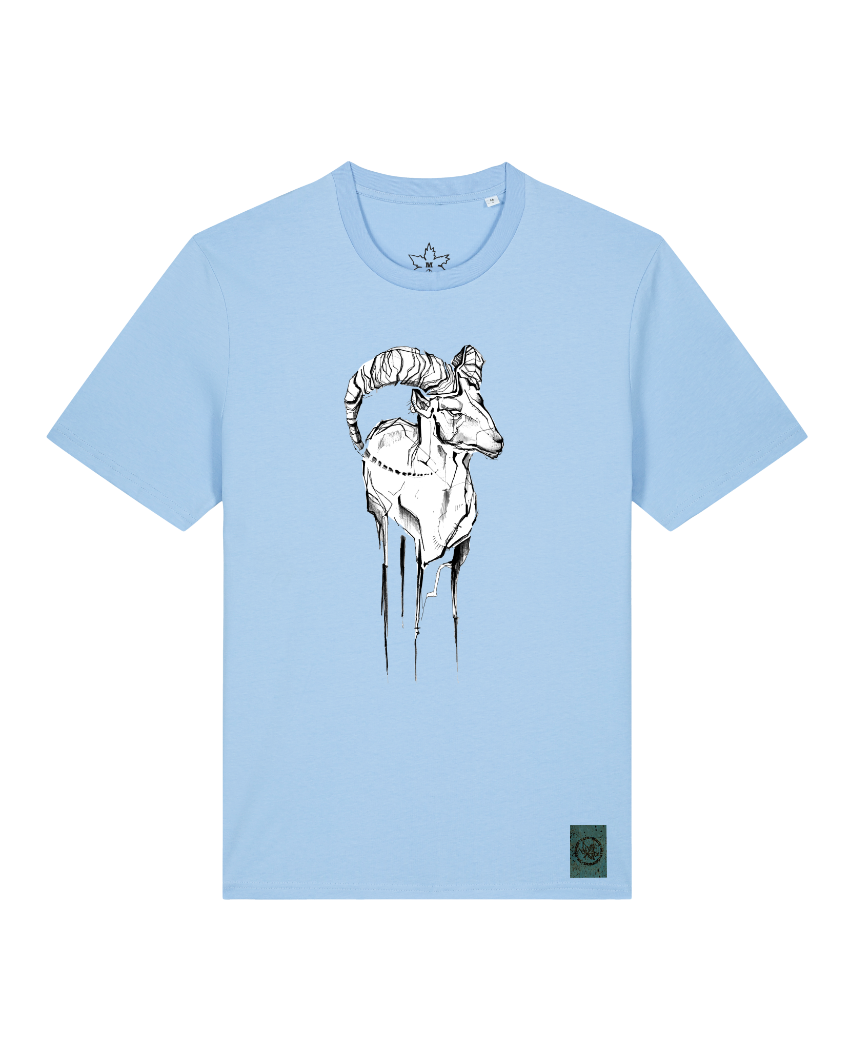 bio-unisex-medium fit-tshirt-ibex-sttu169-lagune-front