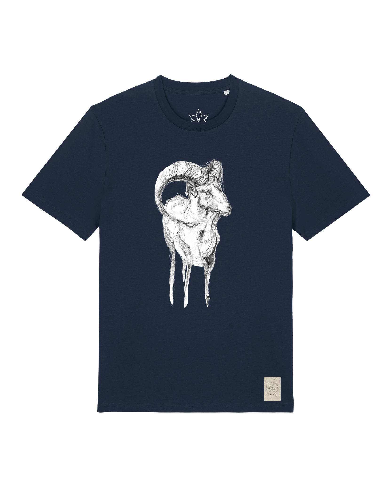 bio-unisex-medium fit-tshirt-ibex-sttu169-marine-front