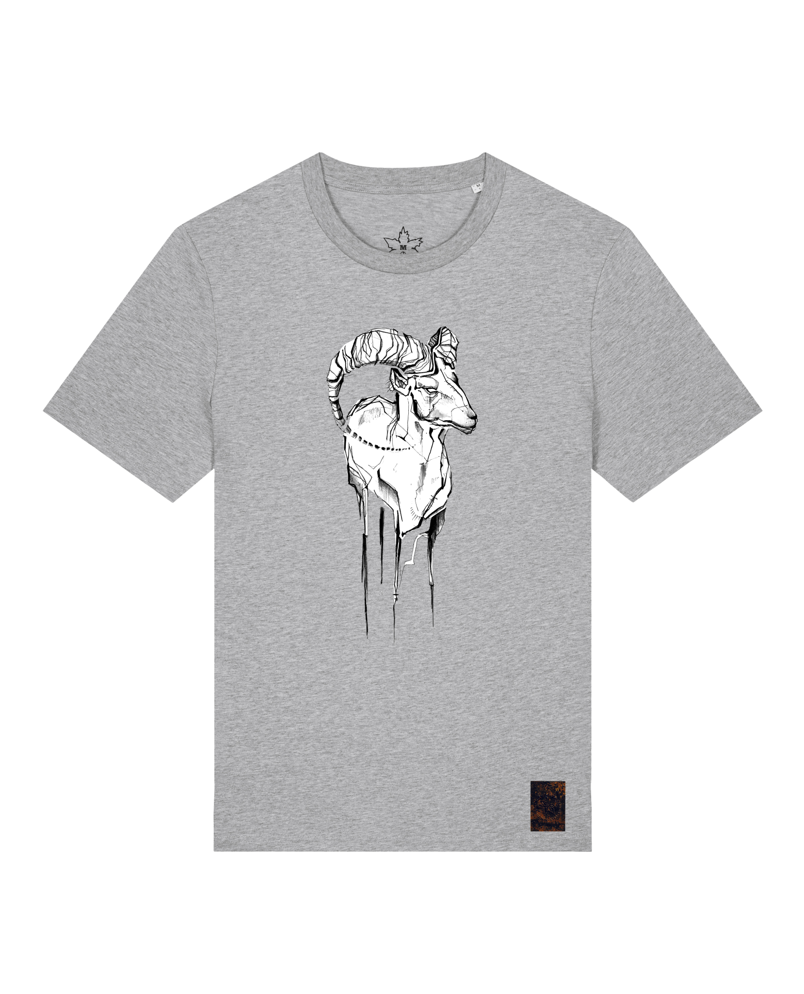 bio-unisex-medium fit-tshirt-ibex-sttu169-mausgrau-front