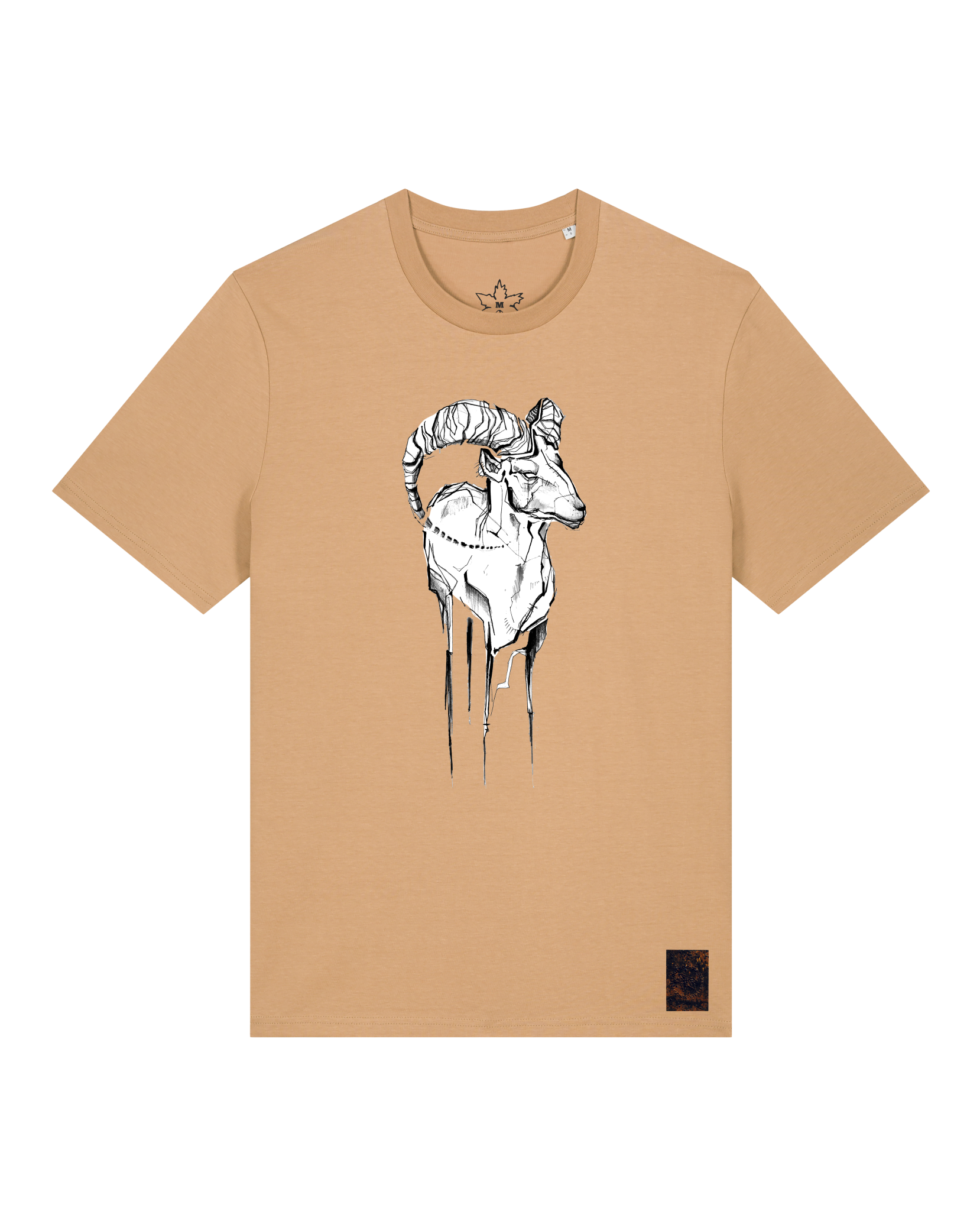 bio-unisex-medium fit-tshirt-ibex-sttu169-meersand-front