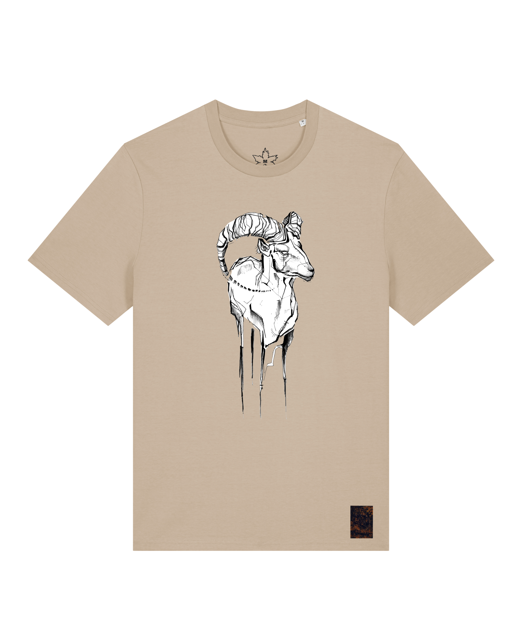 bio-unisex-medium fit-tshirt-ibex-sttu169-treibsand-front