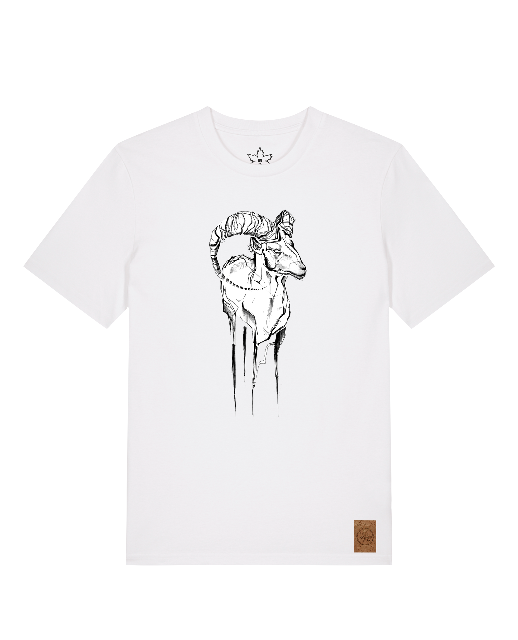 bio-unisex-medium fit-tshirt-ibex-sttu169-weiß-front