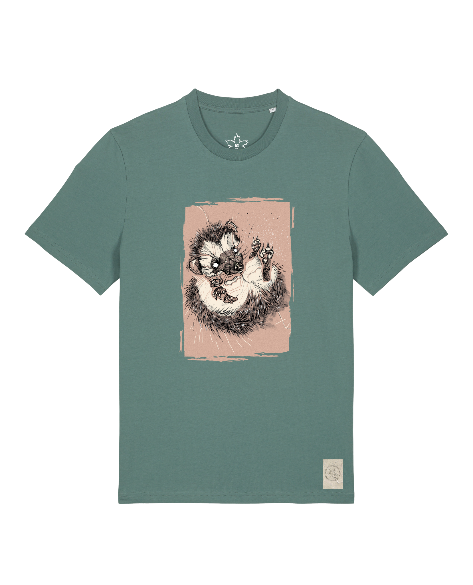 bio-unisex-medium fit-tshirt-igel-sttu169-blautanne-front