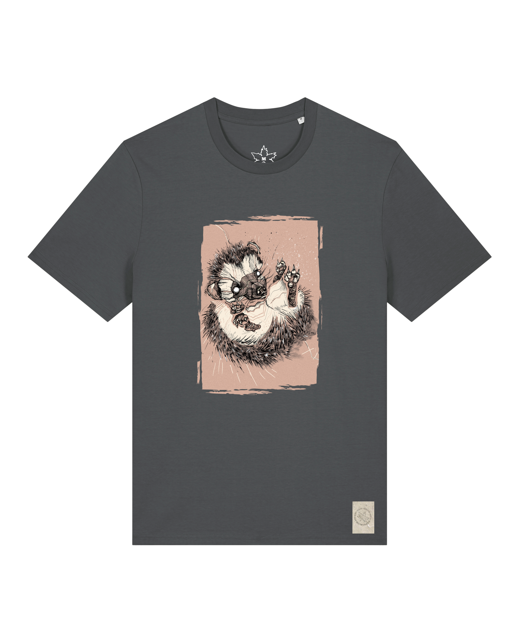 bio-unisex-medium fit-tshirt-igel-sttu169-eisen-front