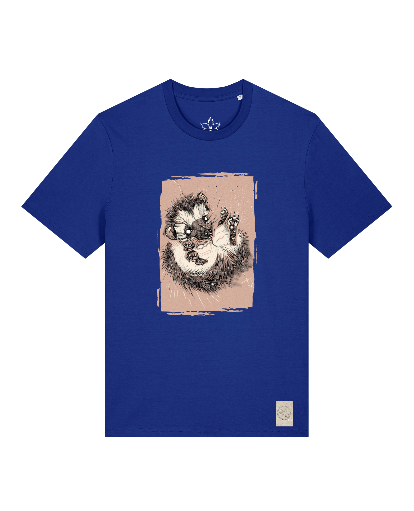 bio-unisex-medium fit-tshirt-igel-sttu169-kornblume-front