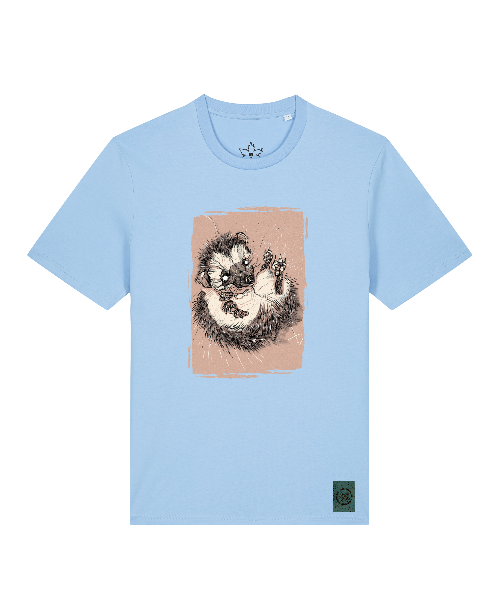 bio-unisex-medium fit-tshirt-igel-sttu169-lagune-front