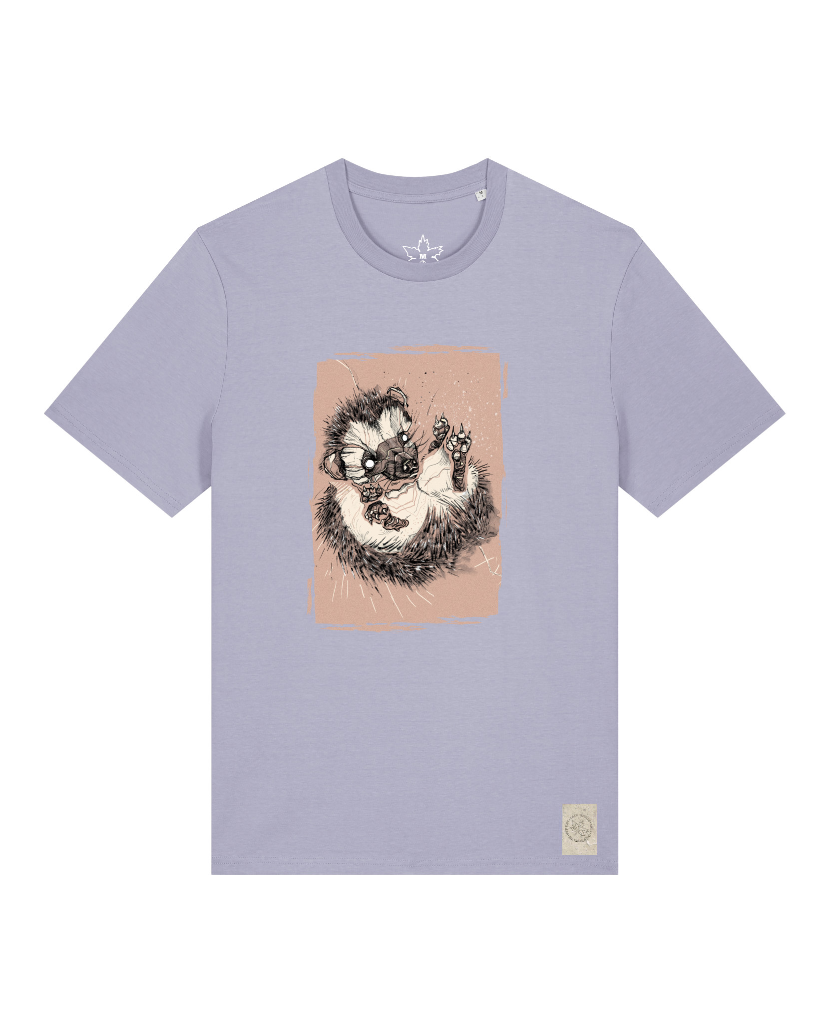 bio-unisex-medium fit-tshirt-igel-sttu169-lavender-front