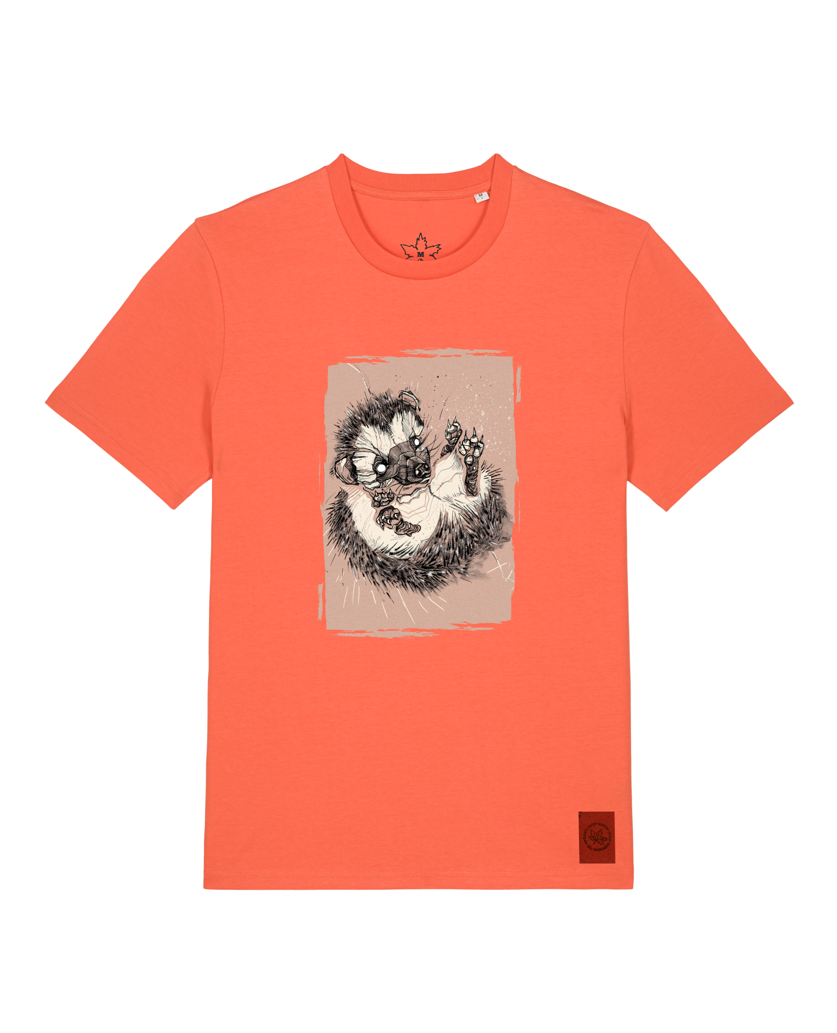 bio-unisex-medium fit-tshirt-igel-sttu169-mandarine-front