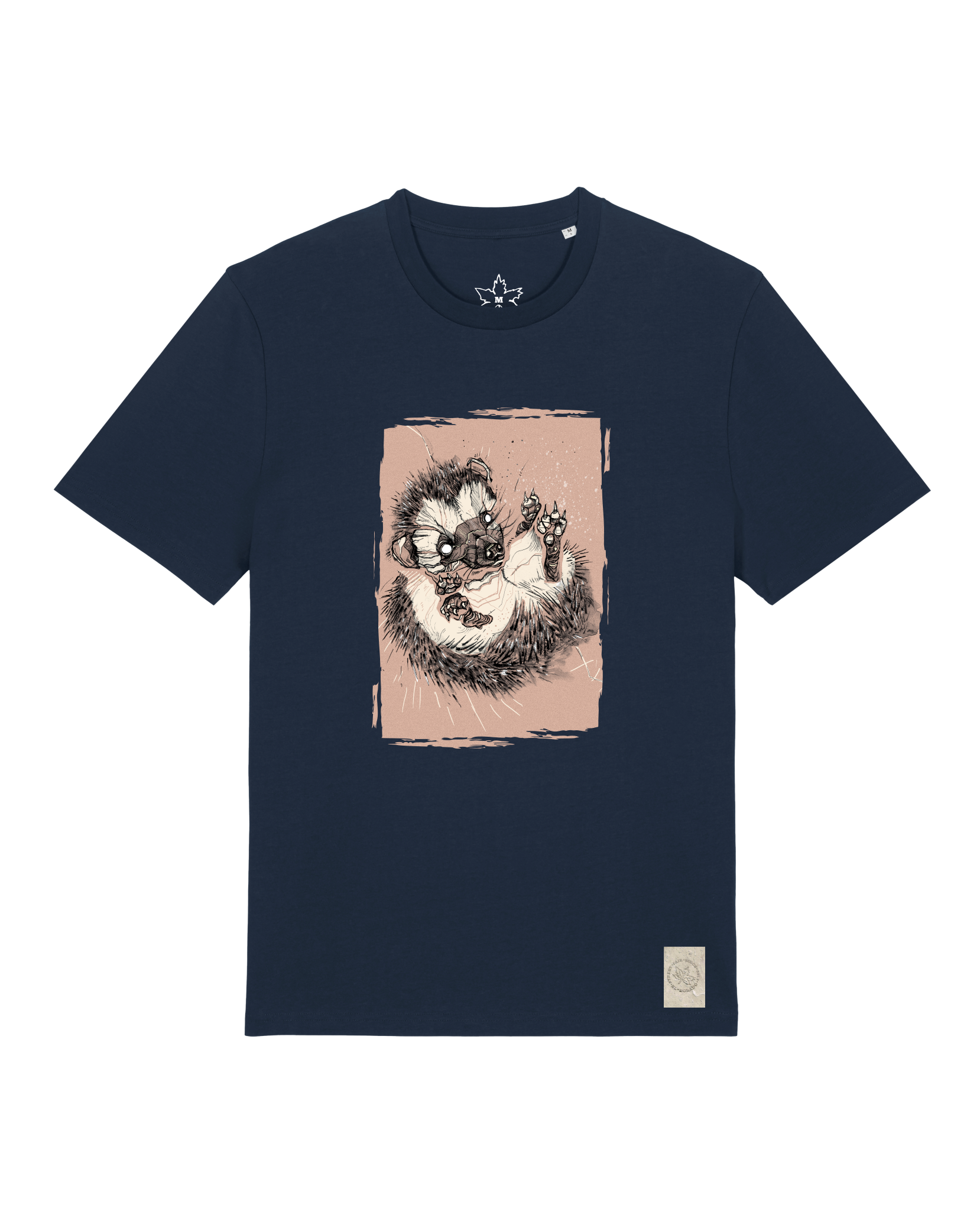 bio-unisex-medium fit-tshirt-igel-sttu169-marine-front