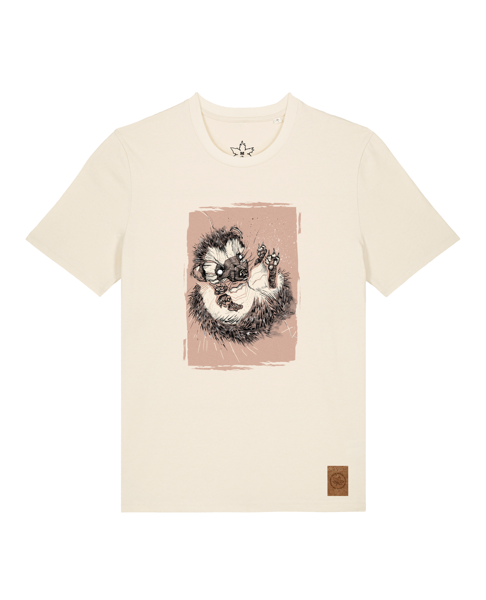 bio-unisex-medium fit-tshirt-igel-sttu169-natur-front