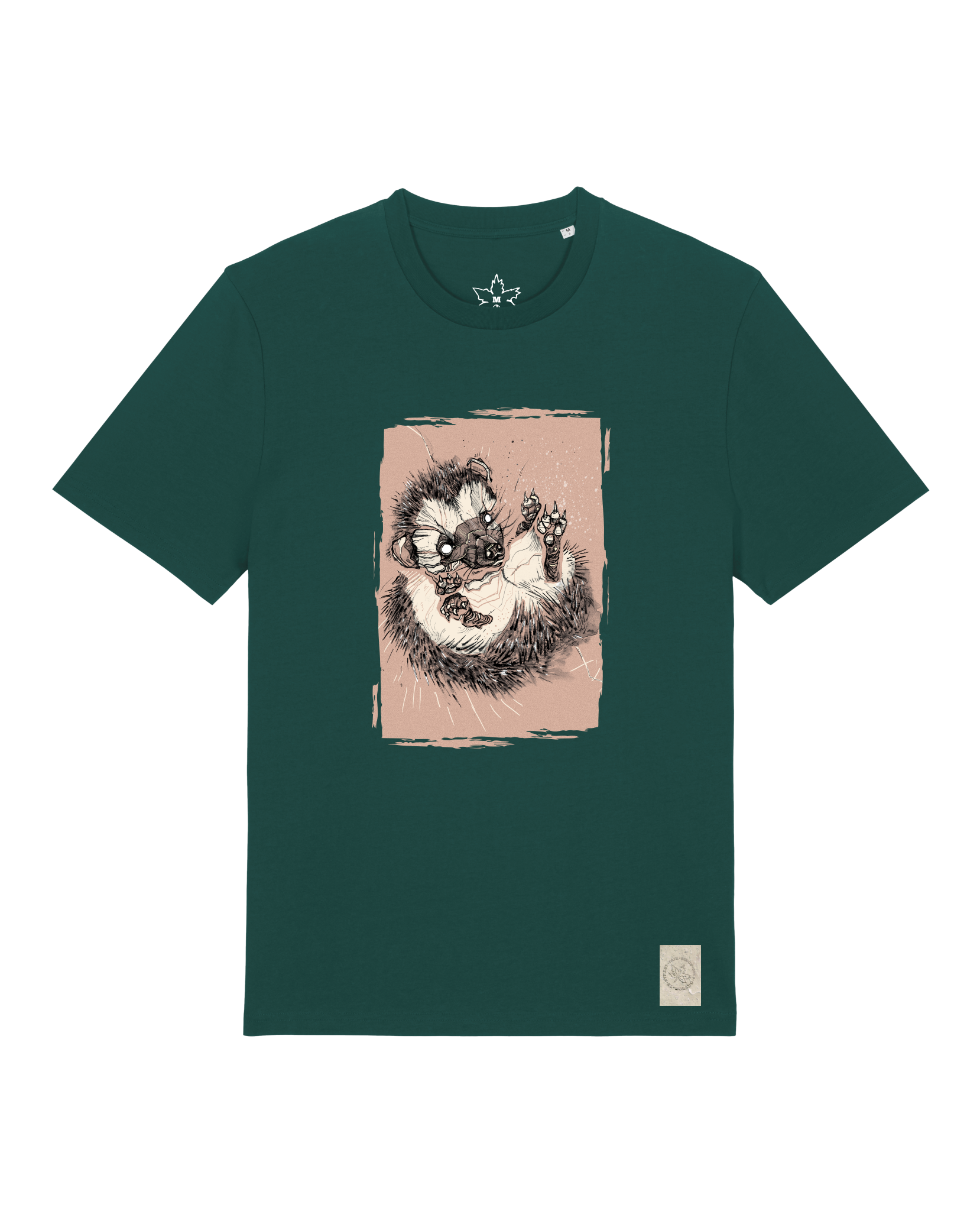 bio-unisex-medium fit-tshirt-igel-sttu169-spirulina-front