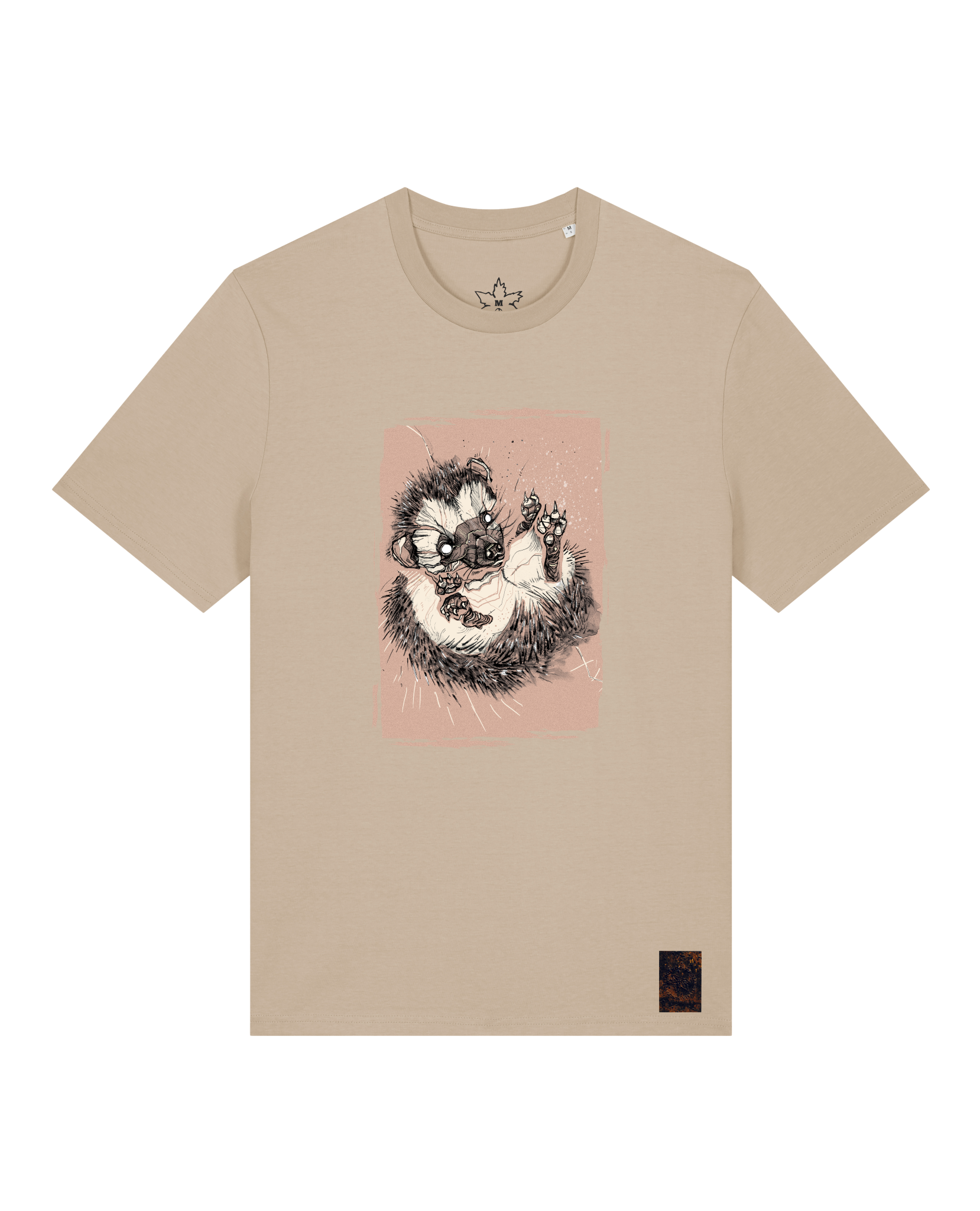 bio-unisex-medium fit-tshirt-igel-sttu169-treibsand-front