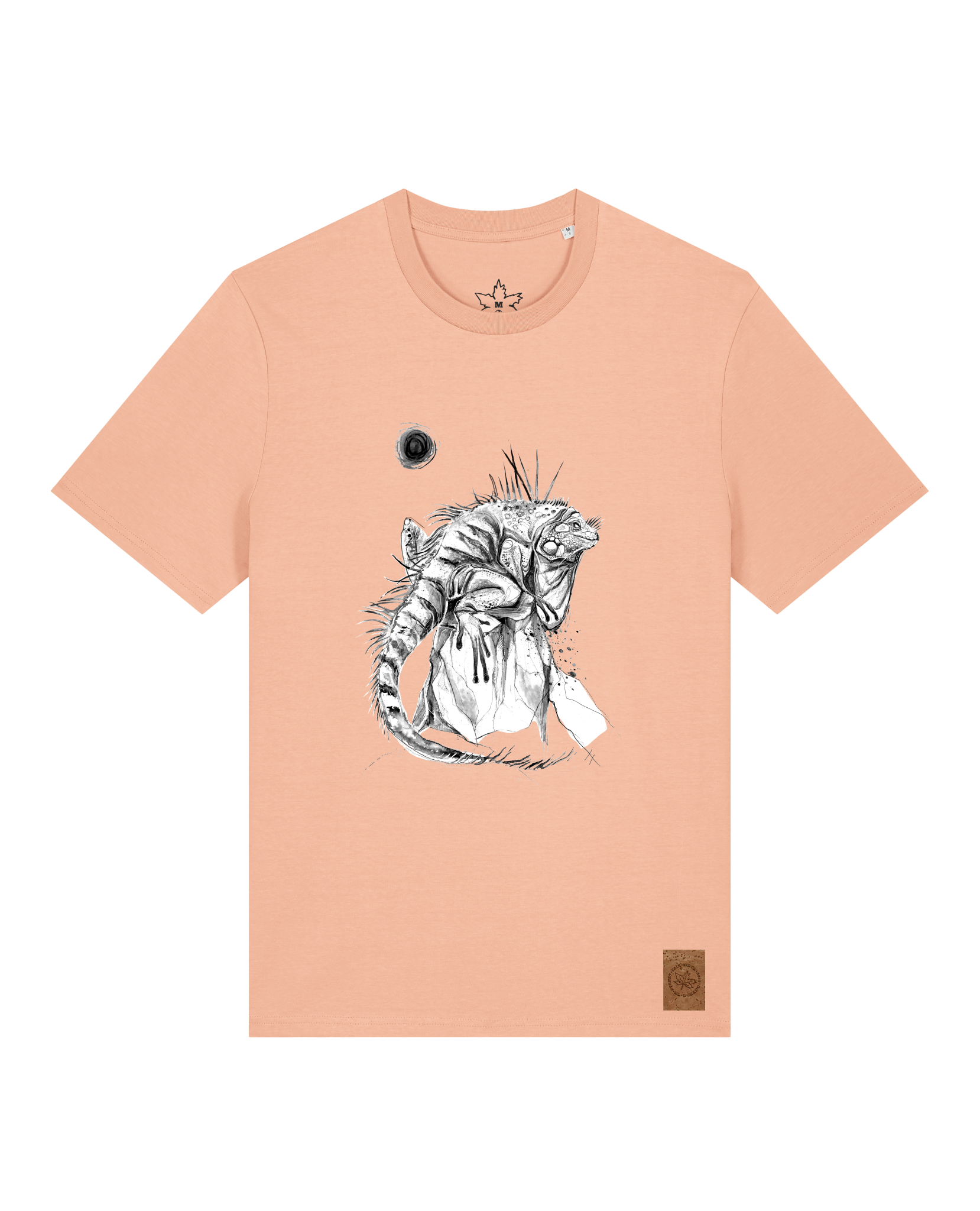 bio-unisex-medium fit-tshirt-iguana-sttu169-agyptische keramik-front