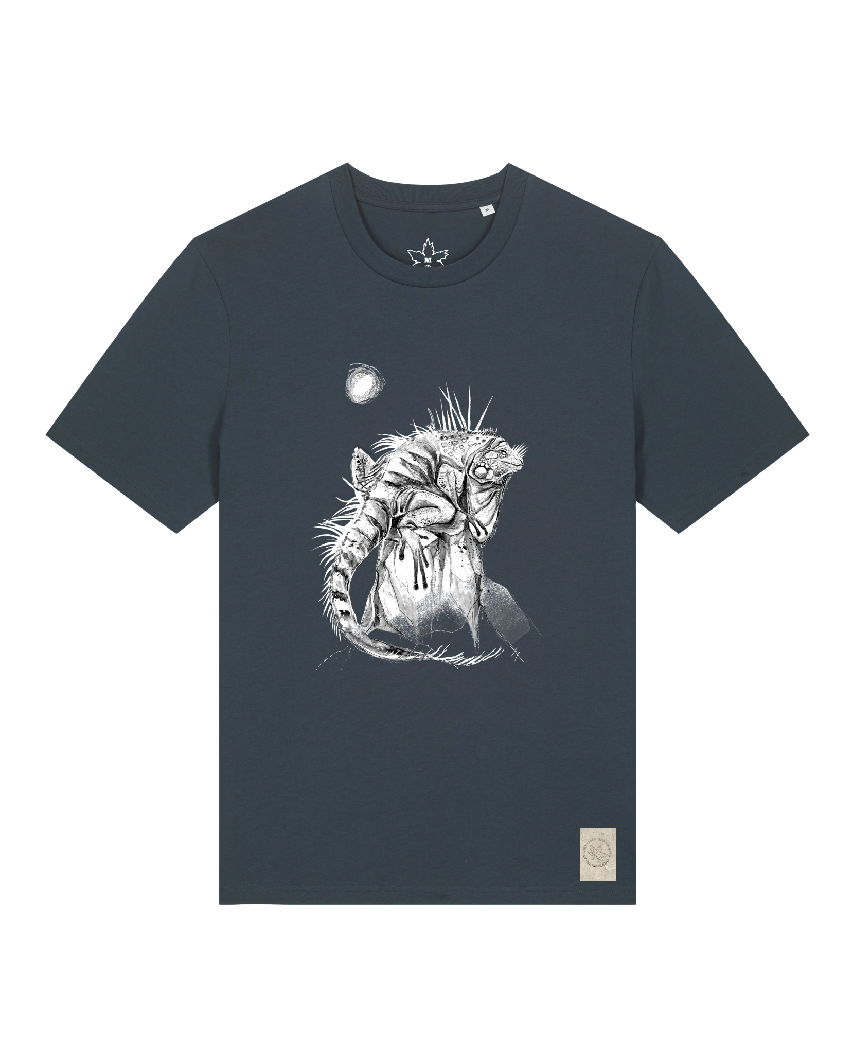 bio-unisex-medium fit-tshirt-iguana-sttu169-blaubeernacht-front