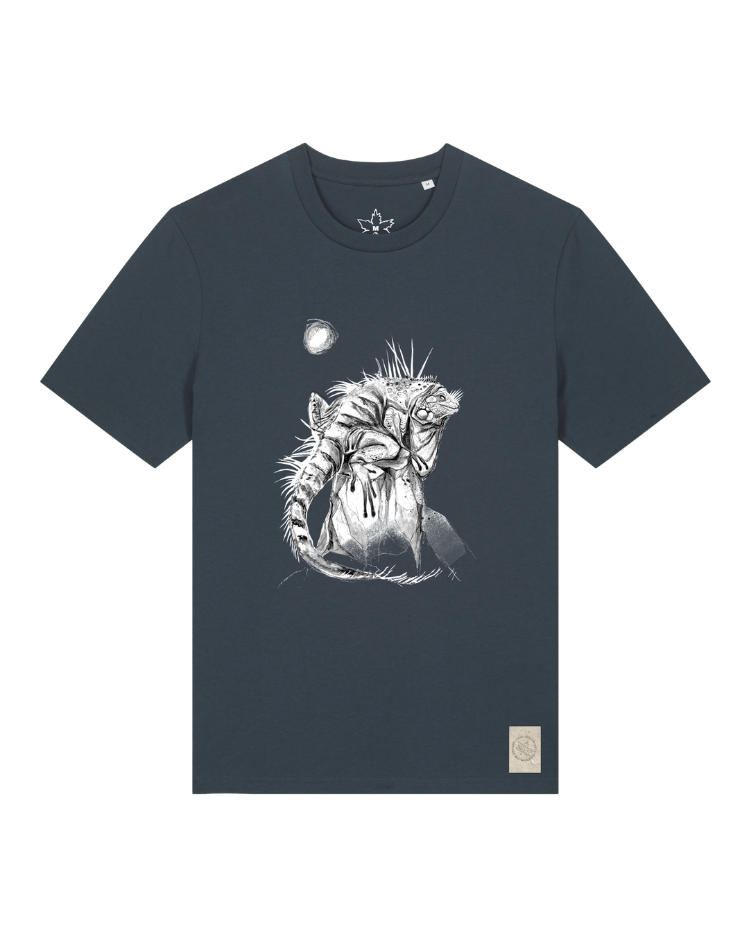 bio-unisex-medium fit-tshirt-iguana-sttu169-blaubeernacht-front