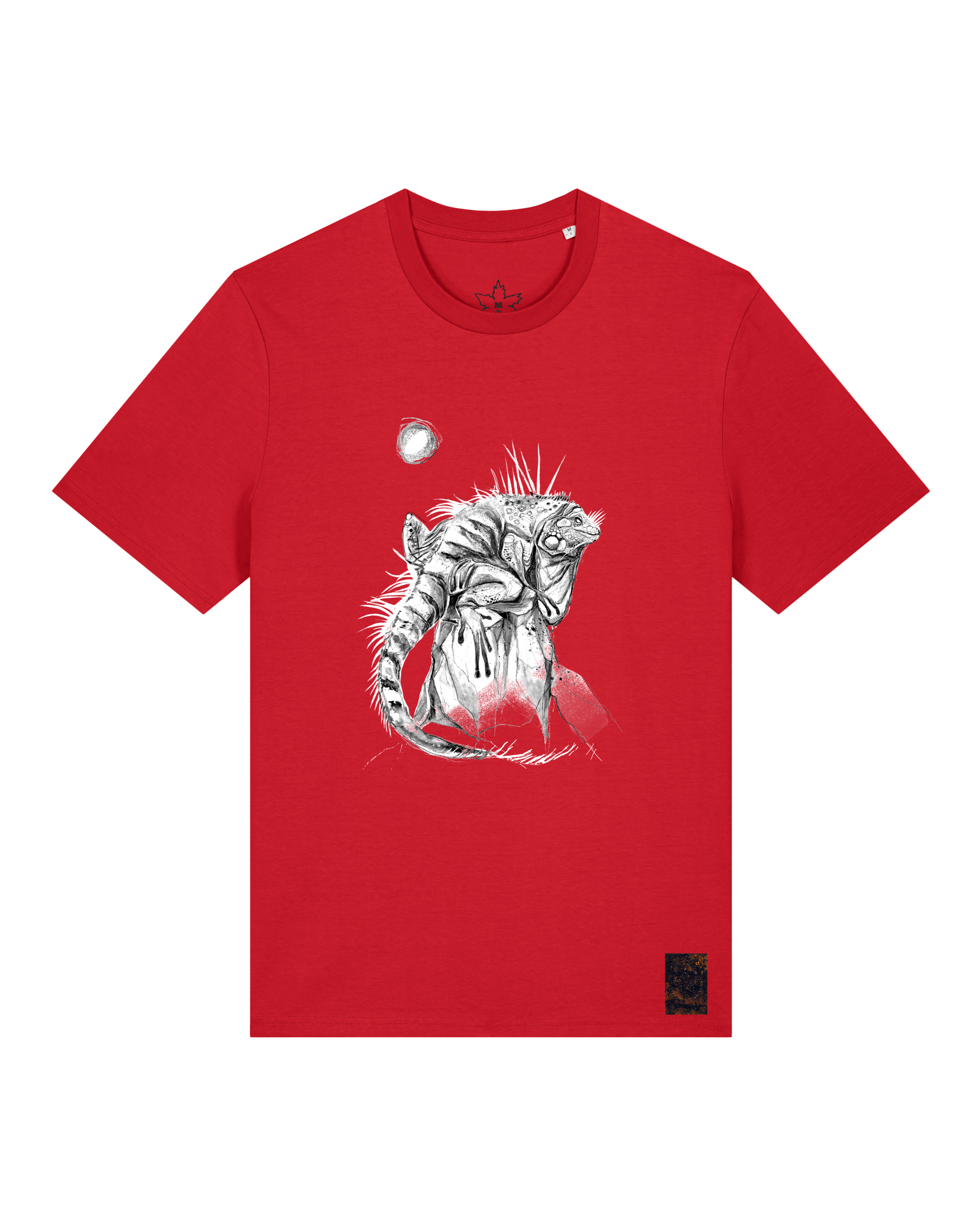 bio-unisex-medium fit-tshirt-iguana-sttu169-erdbeere-front