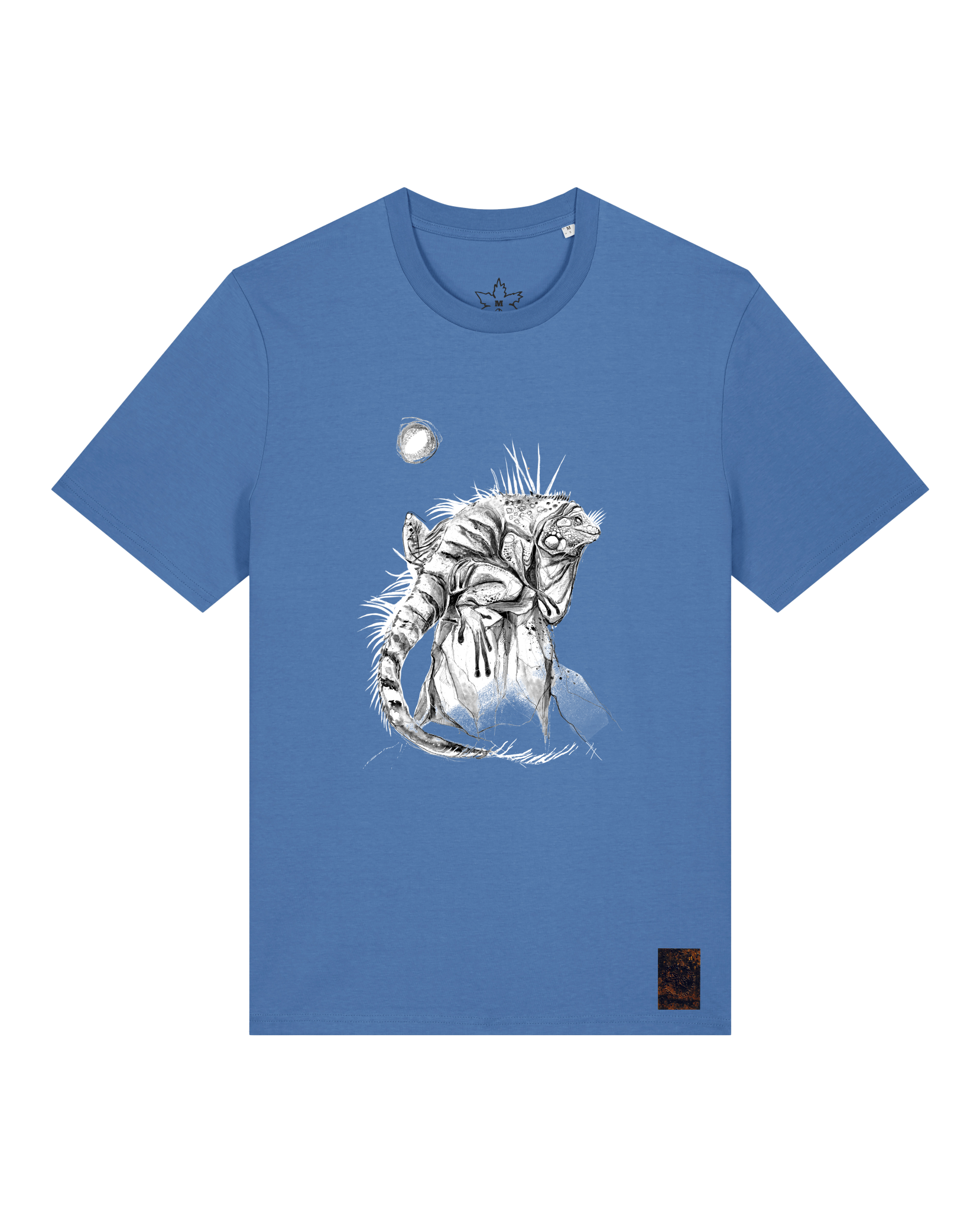 bio-unisex-medium fit-tshirt-iguana-sttu169-hortensie-front