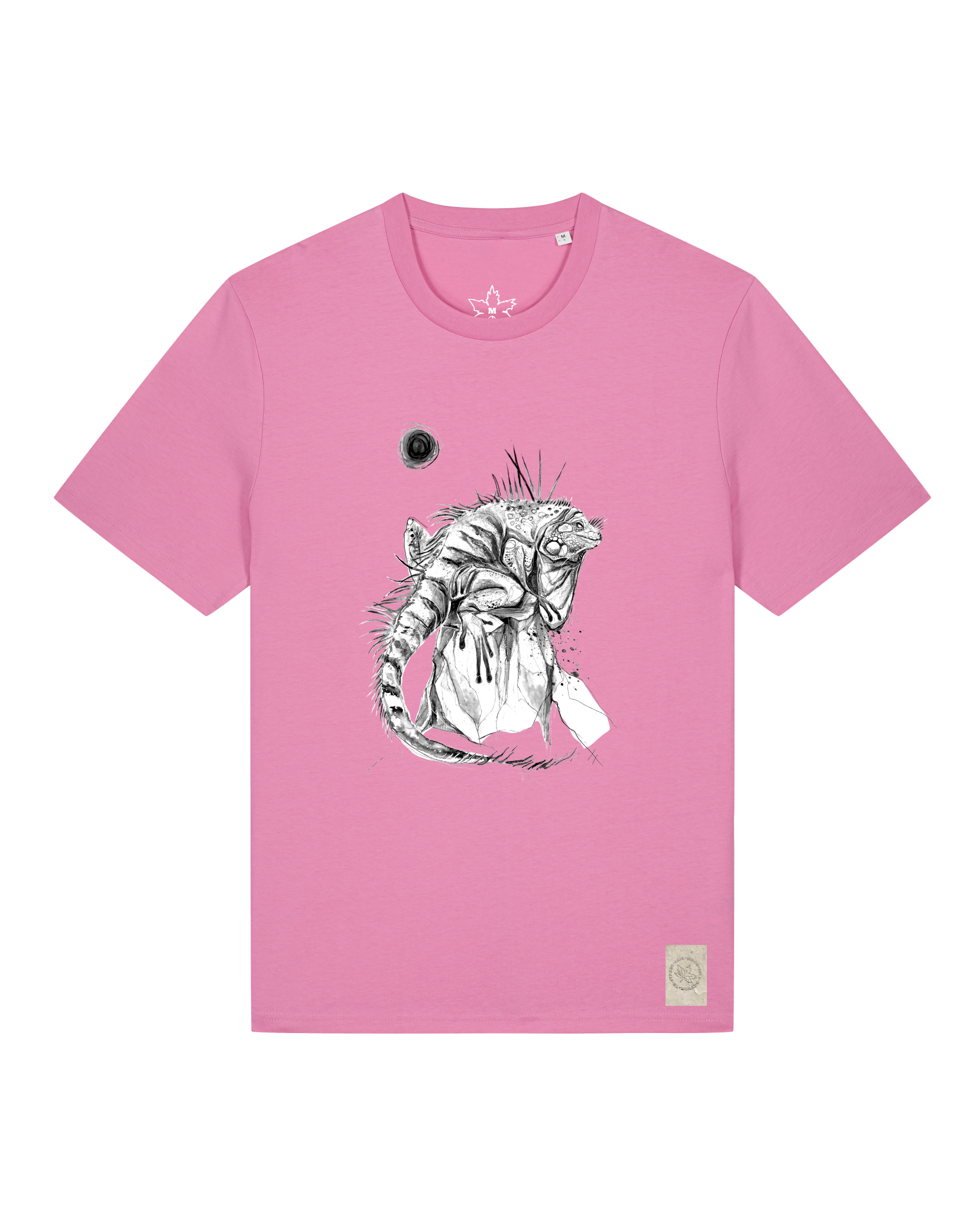 bio-unisex-medium fit-tshirt-iguana-sttu169-kaugummi-front