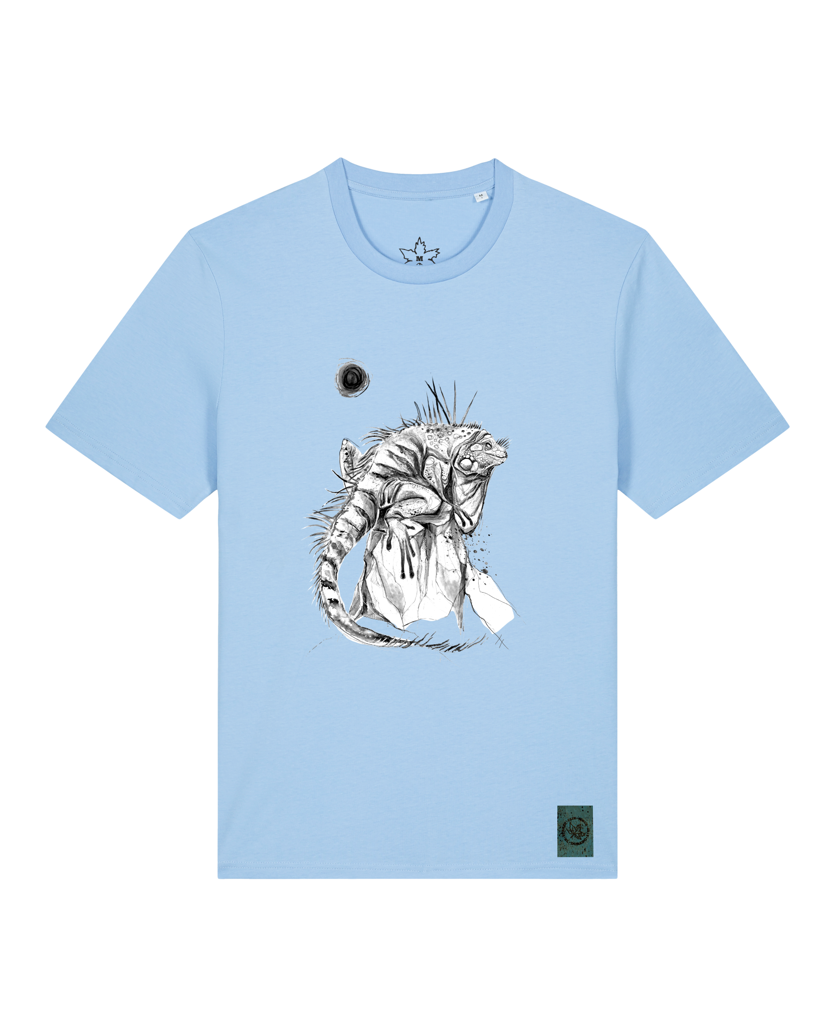 bio-unisex-medium fit-tshirt-iguana-sttu169-lagune-front