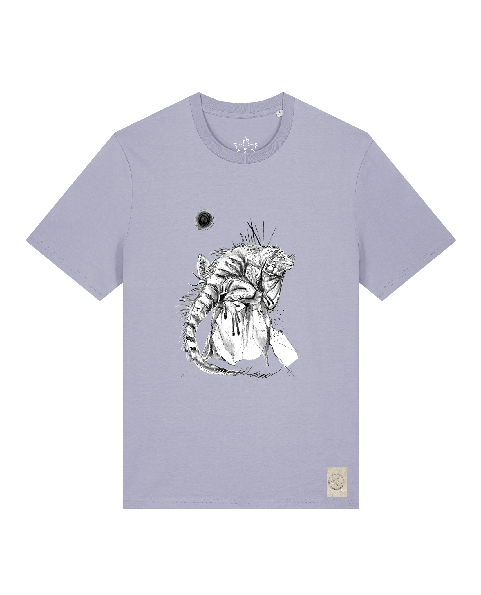 bio-unisex-medium fit-tshirt-iguana-sttu169-lavender-front