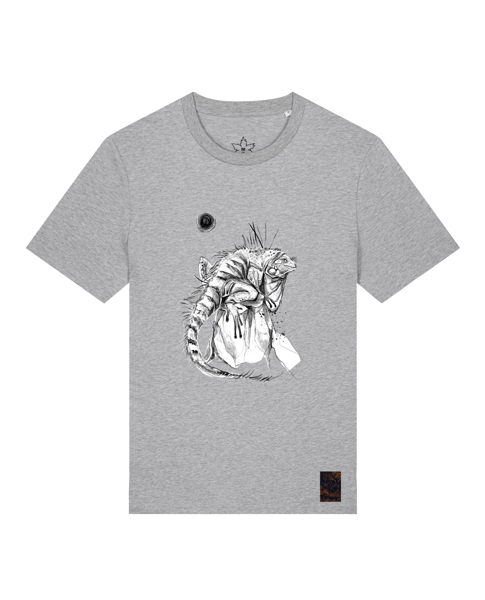 bio-unisex-medium fit-tshirt-iguana-sttu169-mausgrau-front