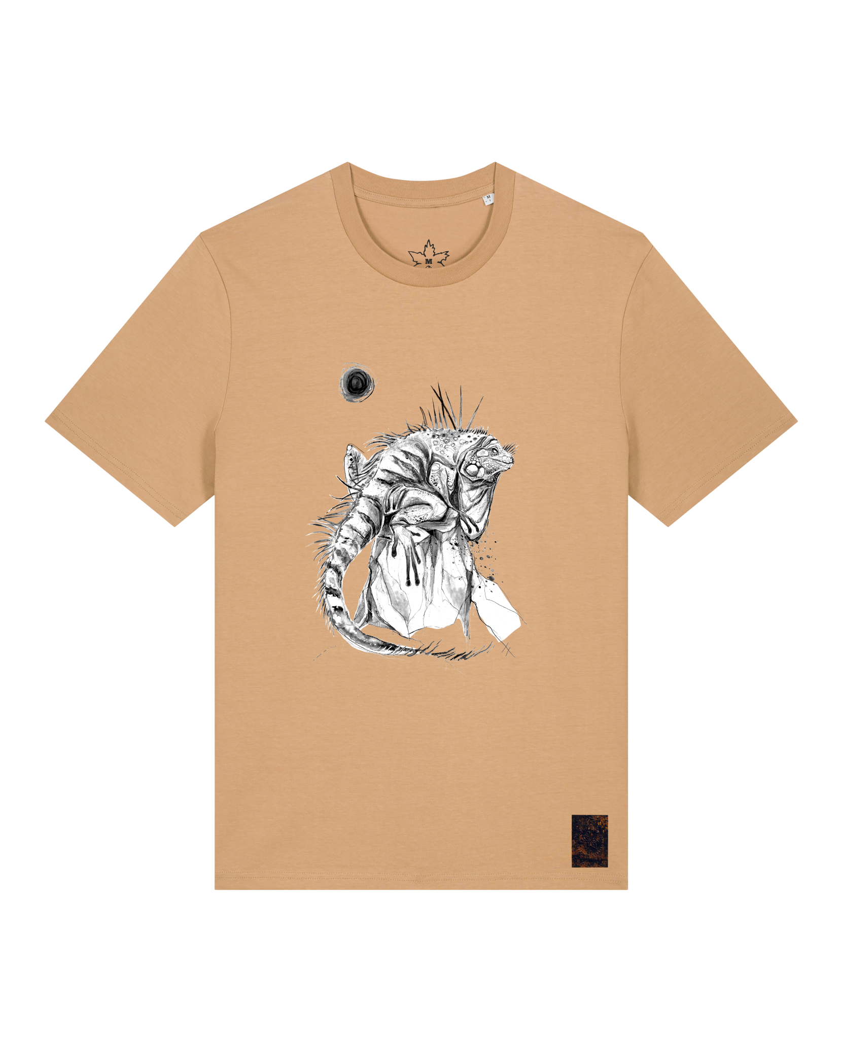 bio-unisex-medium fit-tshirt-iguana-sttu169-meersand-front