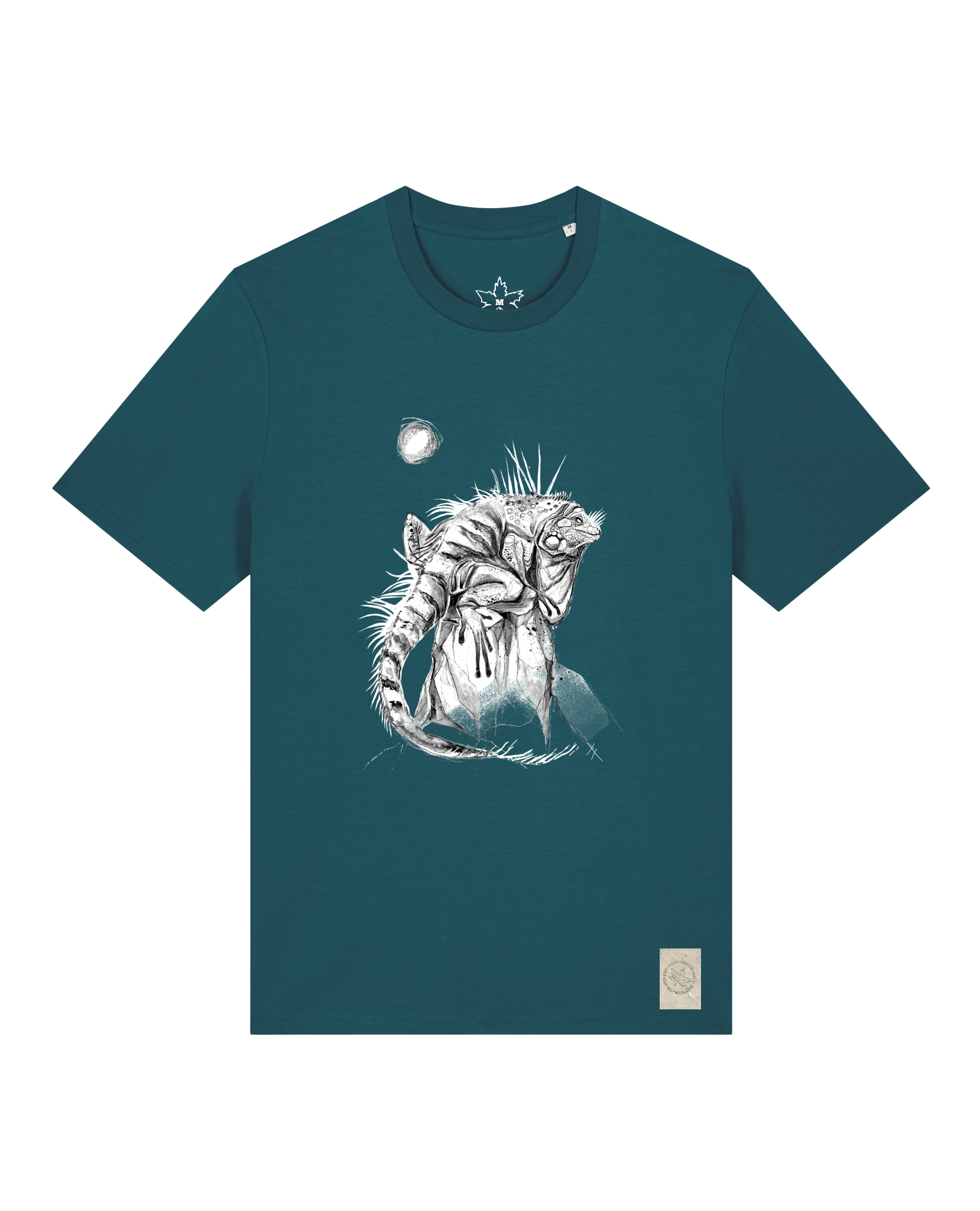 bio-unisex-medium fit-tshirt-iguana-sttu169-nordmanntanne-front