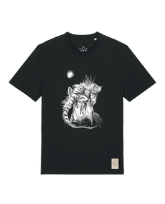 bio-unisex-medium fit-tshirt-iguana-sttu169-schwarz-front