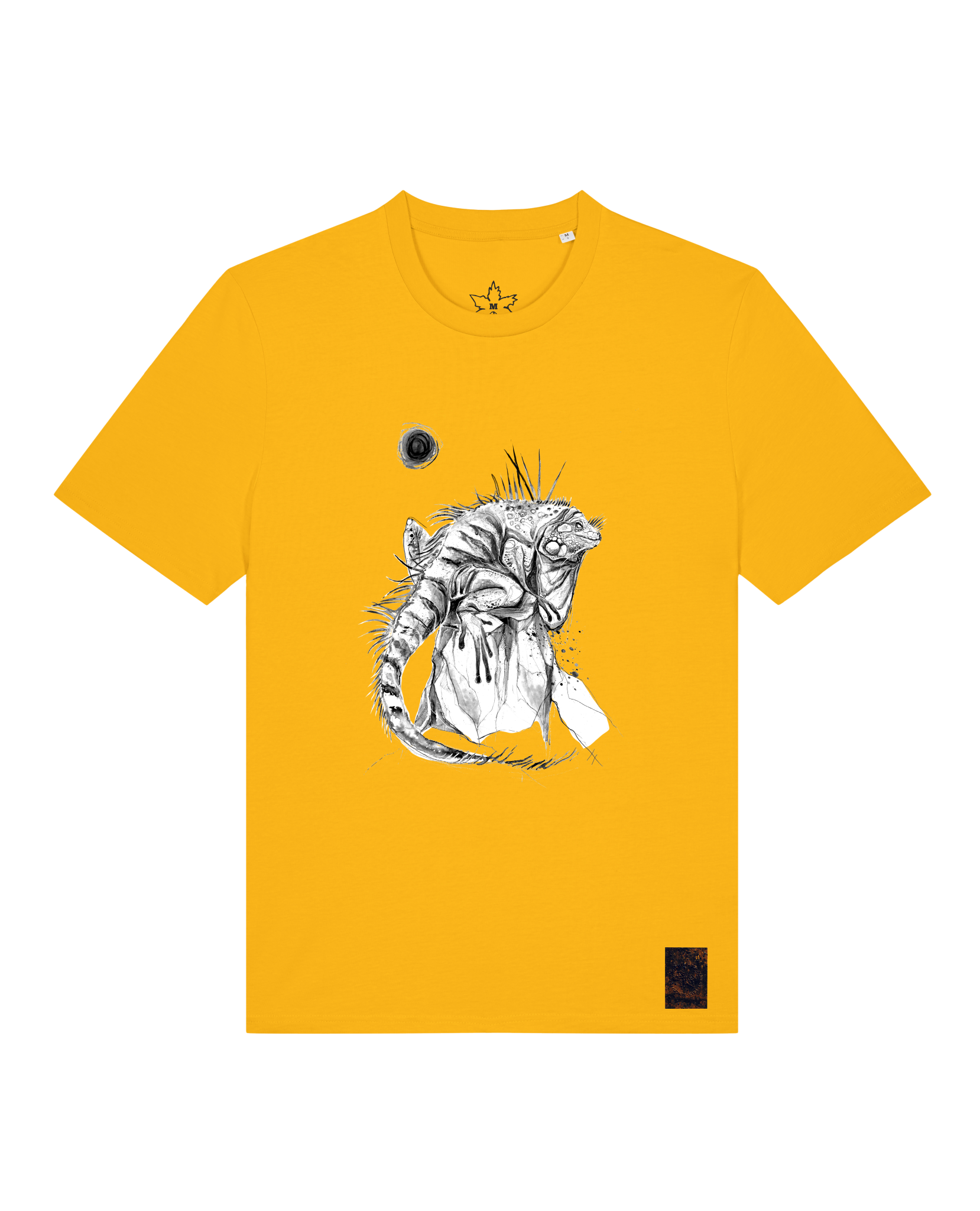 bio-unisex-medium fit-tshirt-iguana-sttu169-sonnenblume-front