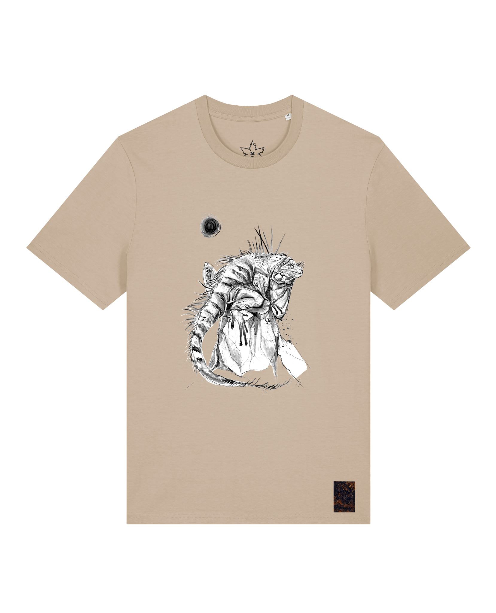 bio-unisex-medium fit-tshirt-iguana-sttu169-treibsand-front