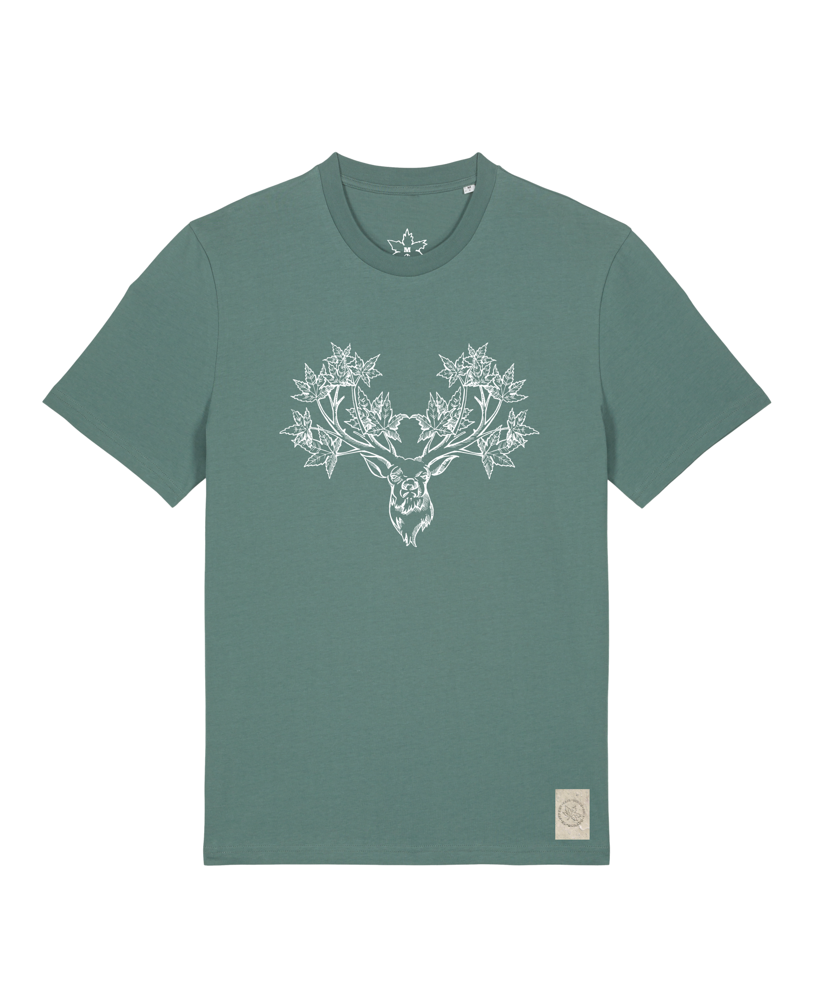 bio-unisex-medium fit-tshirt-king of wood-sttu169-blautanne-front
