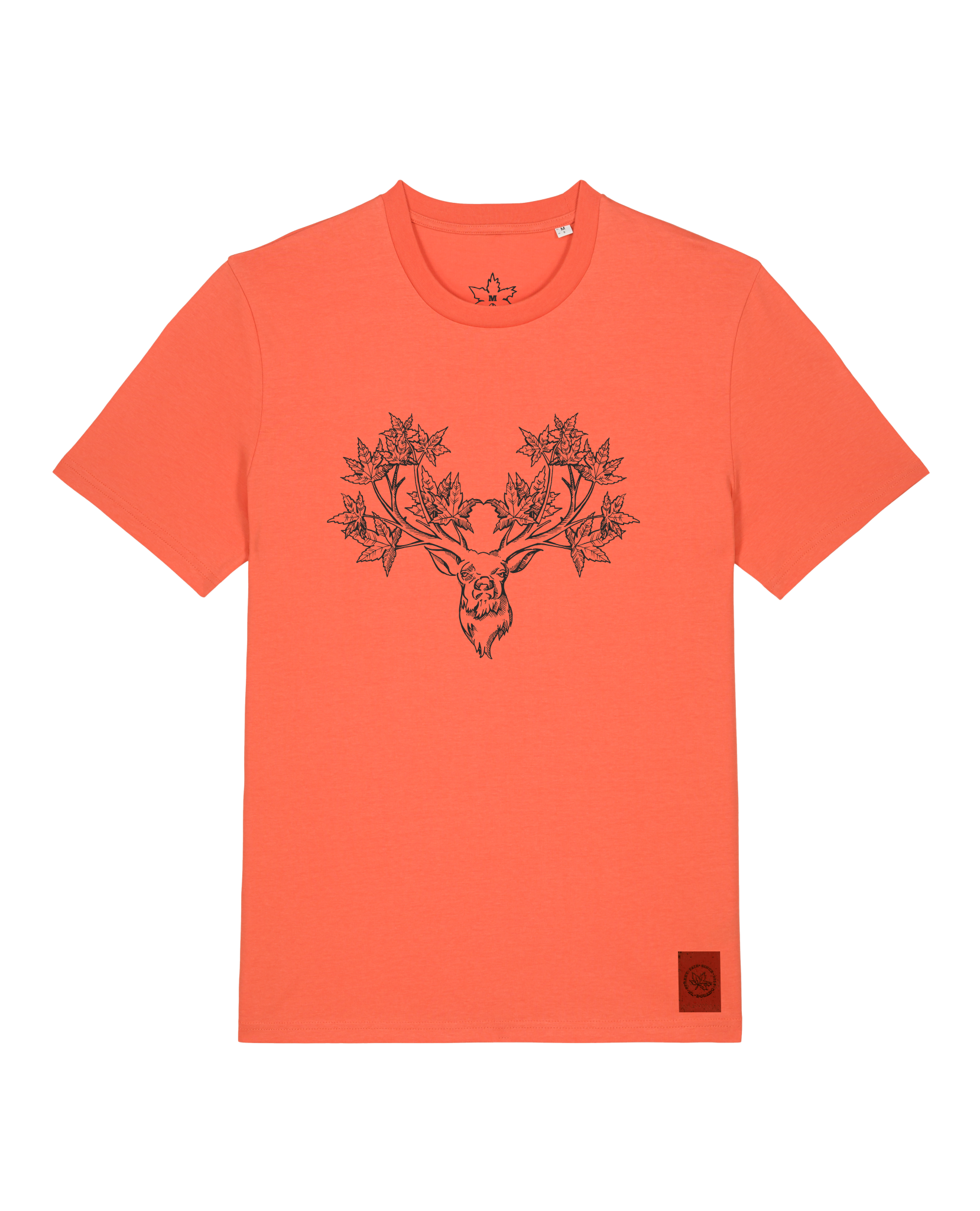 bio-unisex-medium fit-tshirt-king of wood-sttu169-mandarine-front