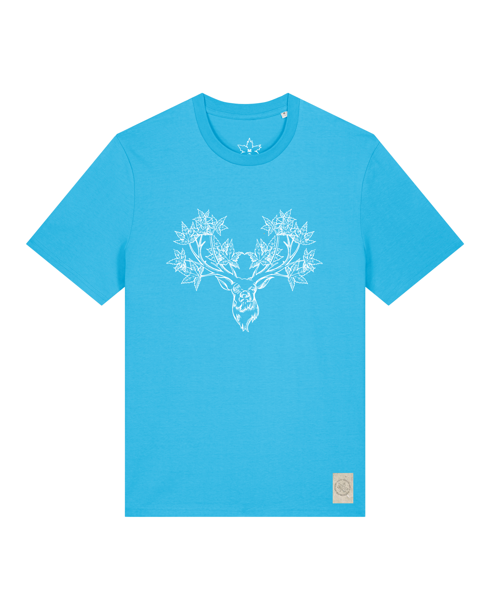 bio-unisex-medium fit-tshirt-king of wood-sttu169-wasserblau-front