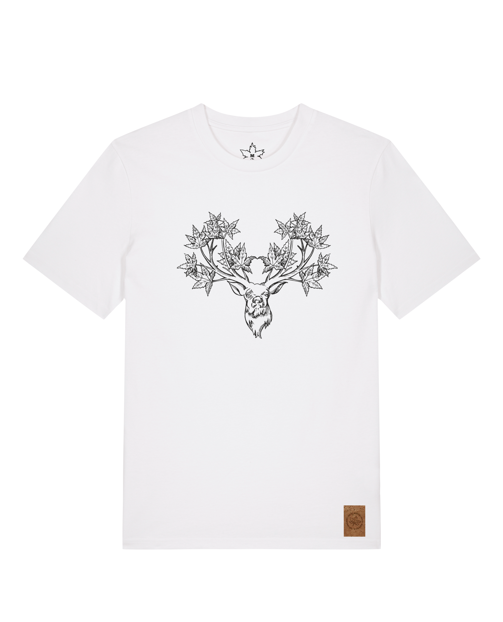 bio-unisex-medium fit-tshirt-king of wood-sttu169-weiß-front