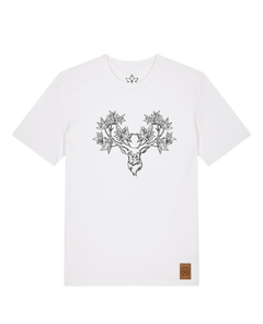 bio-unisex-medium fit-tshirt-king of wood-sttu169-weiß-front