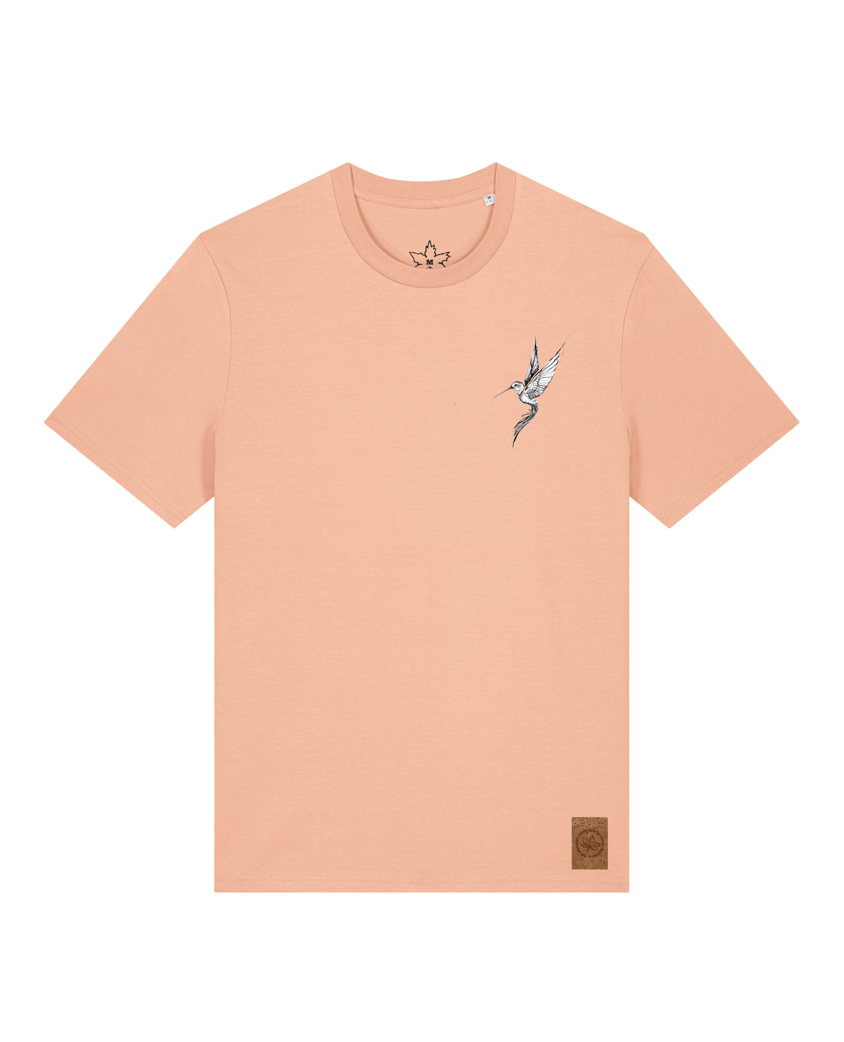 bio-unisex-medium fit-tshirt-kolibri (backprint)-sttu169-agyptische keramik-front