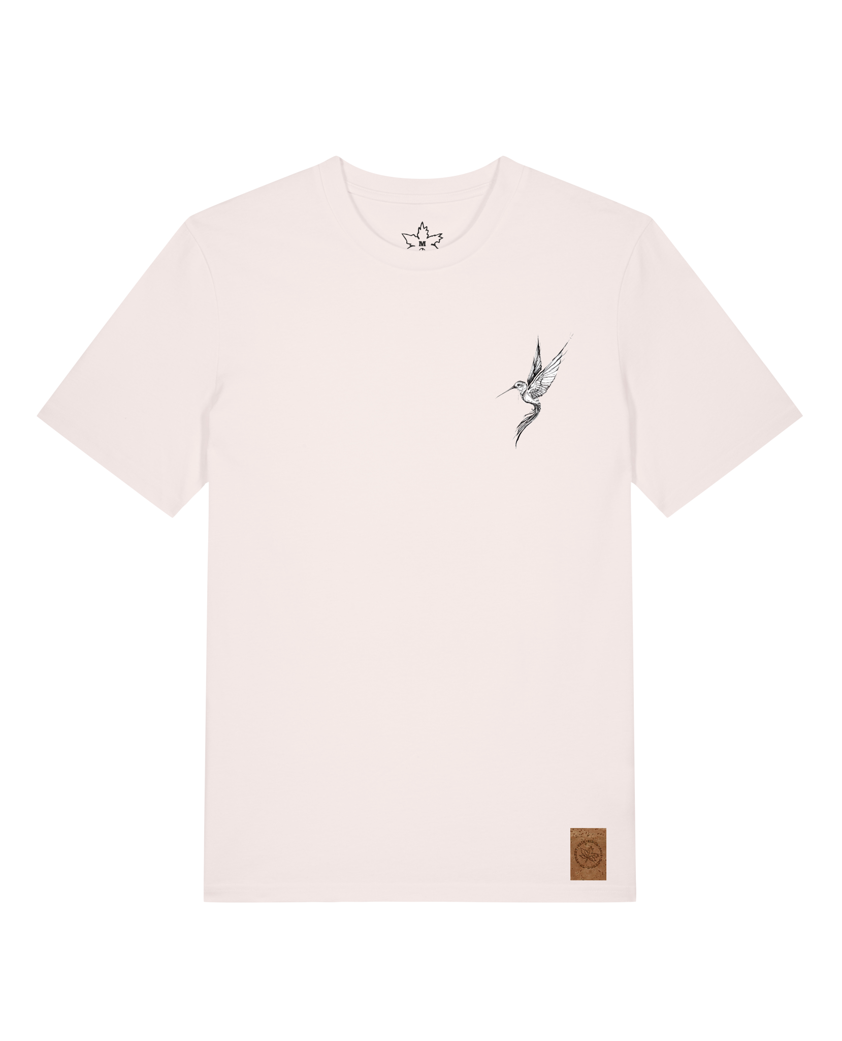 bio-unisex-medium fit-tshirt-kolibri (backprint)-sttu169-baumwollblute-front