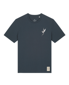 bio-unisex-medium fit-tshirt-kolibri (backprint)-sttu169-blaubeernacht-front