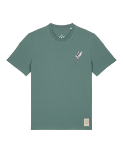 bio-unisex-medium fit-tshirt-kolibri (backprint)-sttu169-blautanne-front